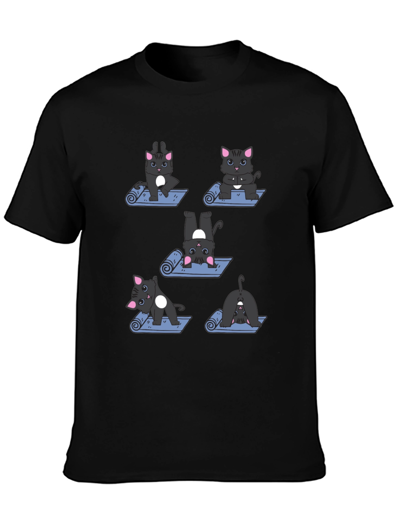 Yoga Cat T-Shirt - Funny Cartoon Tee