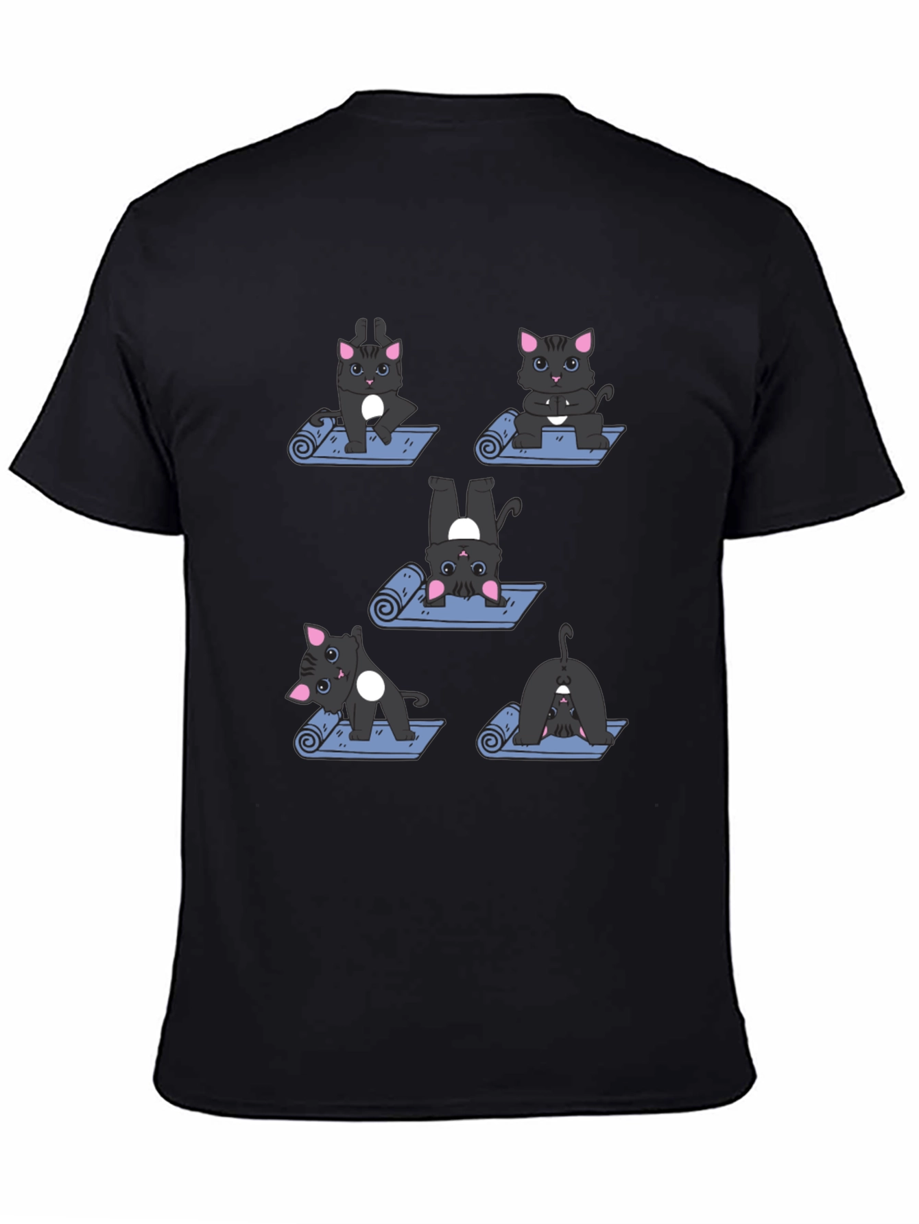 Yoga Cat T-Shirt - Funny Cartoon Tee