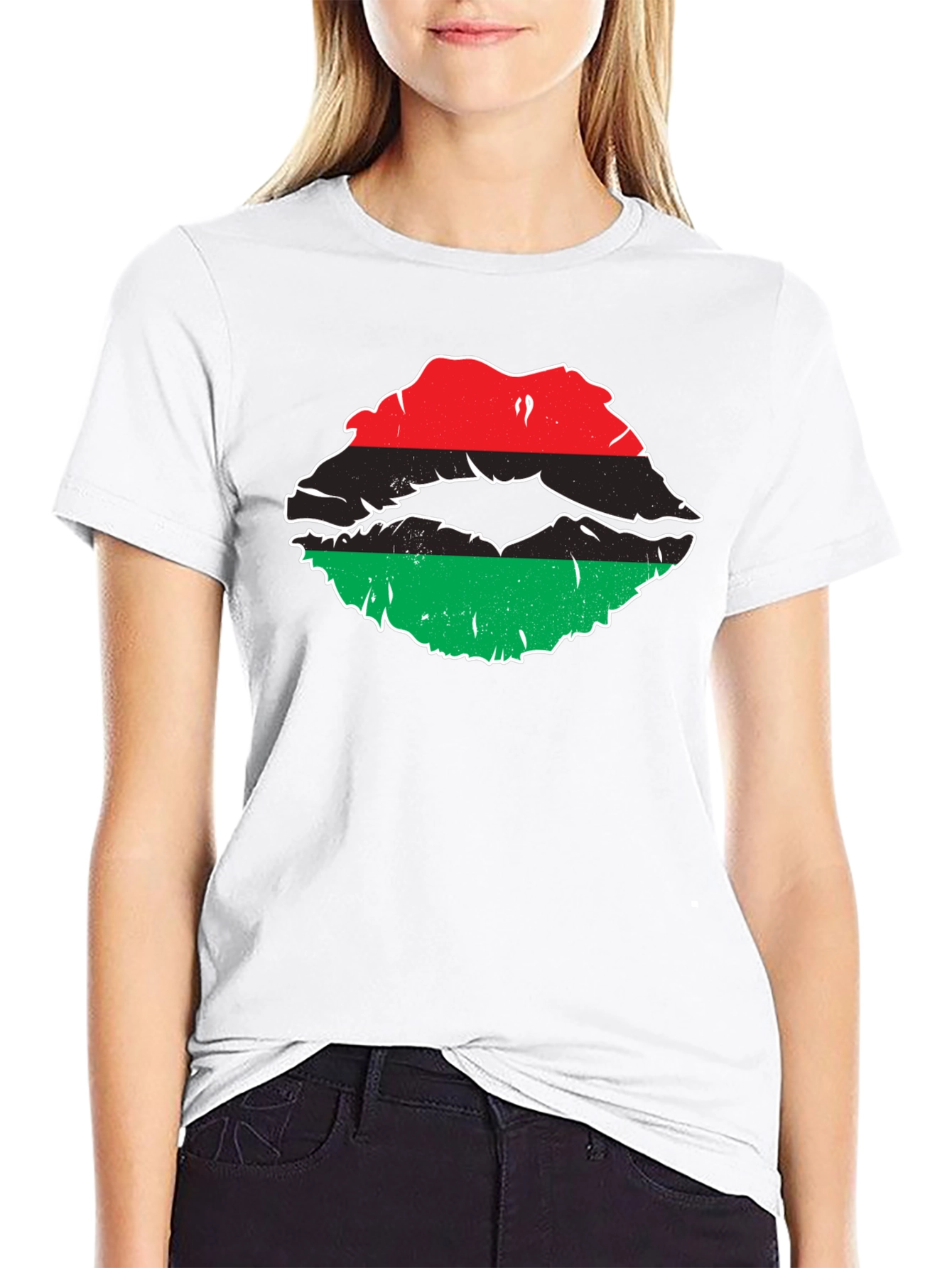 Pan African Lips T-Shirt - Black Pride Tee