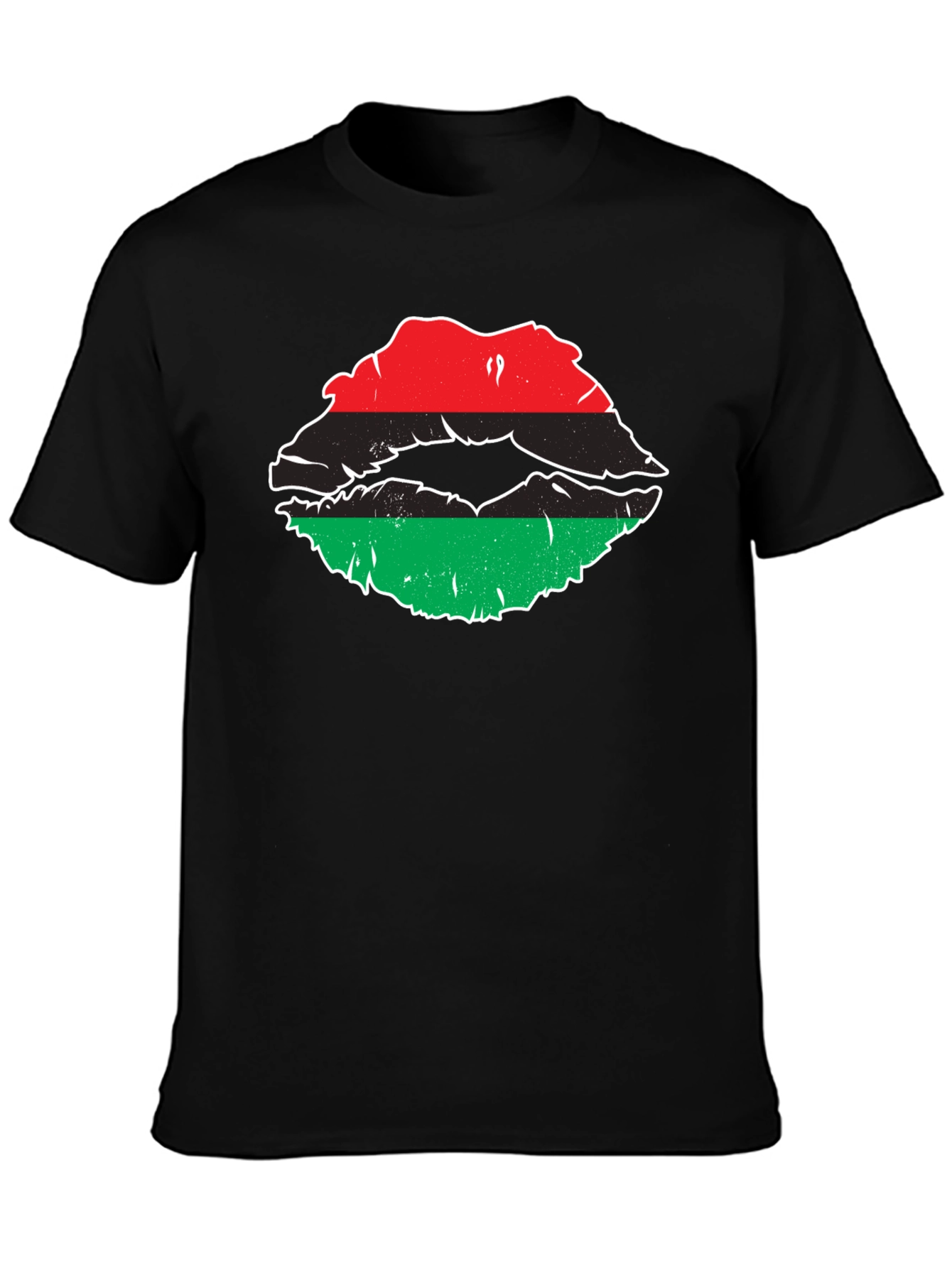 Pan African Lips T-Shirt - Black Pride Tee