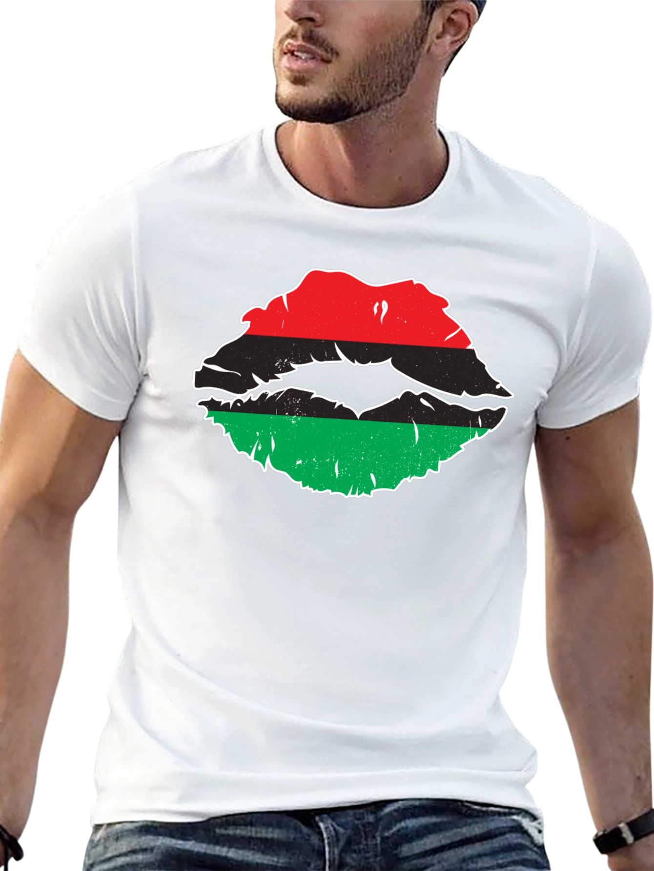 Pan African Lips T-Shirt - Black Pride Tee