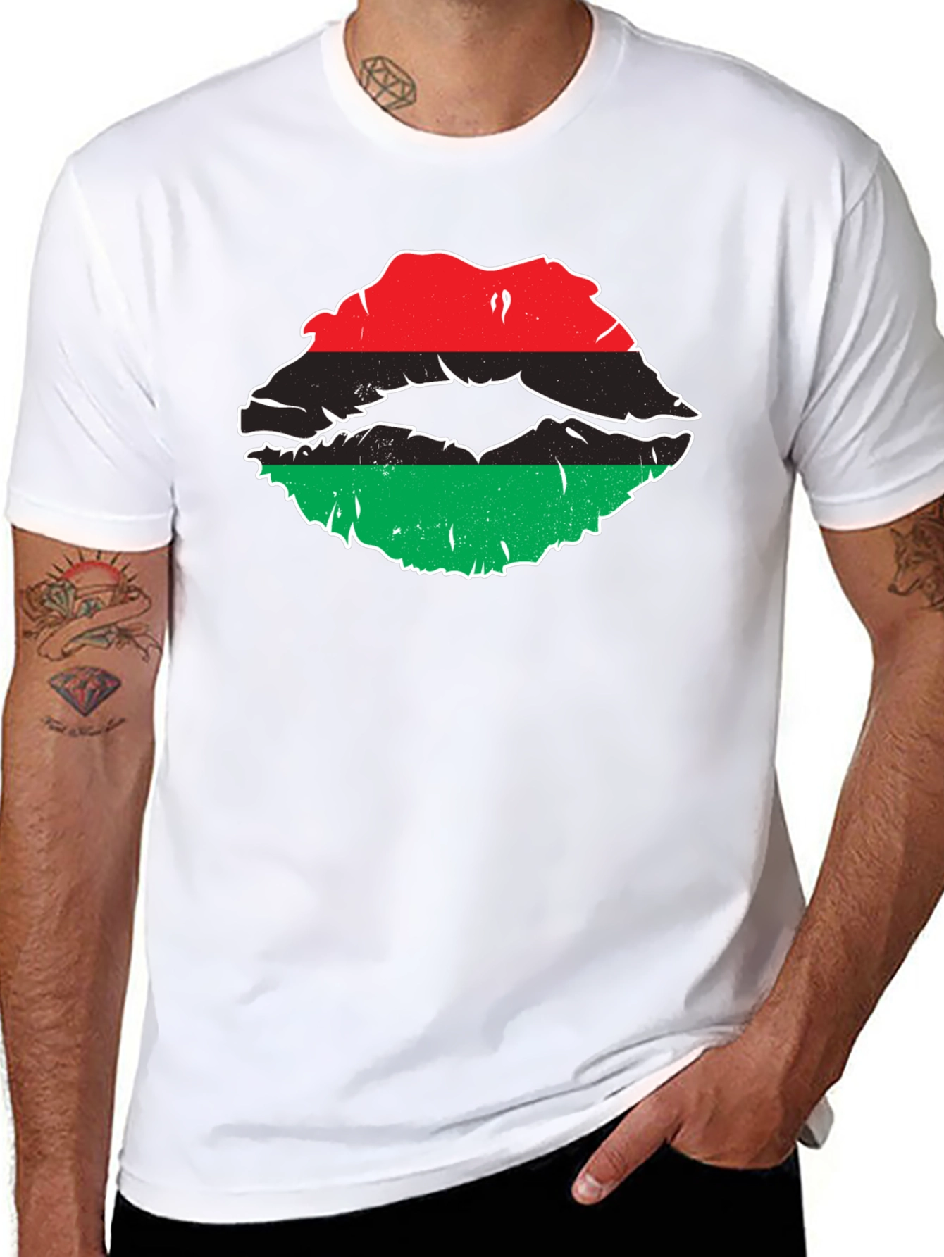 Pan African Lips T-Shirt - Black Pride Tee