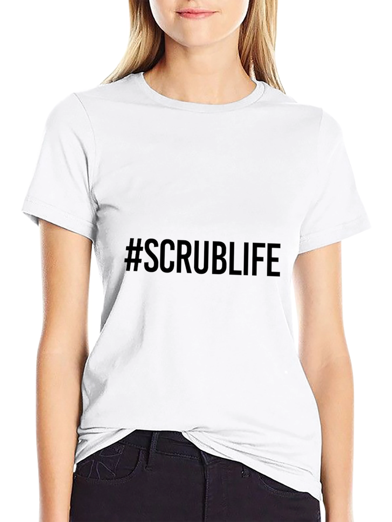 #ScrubLife Black T-Shirt - Comfortable & Stylish