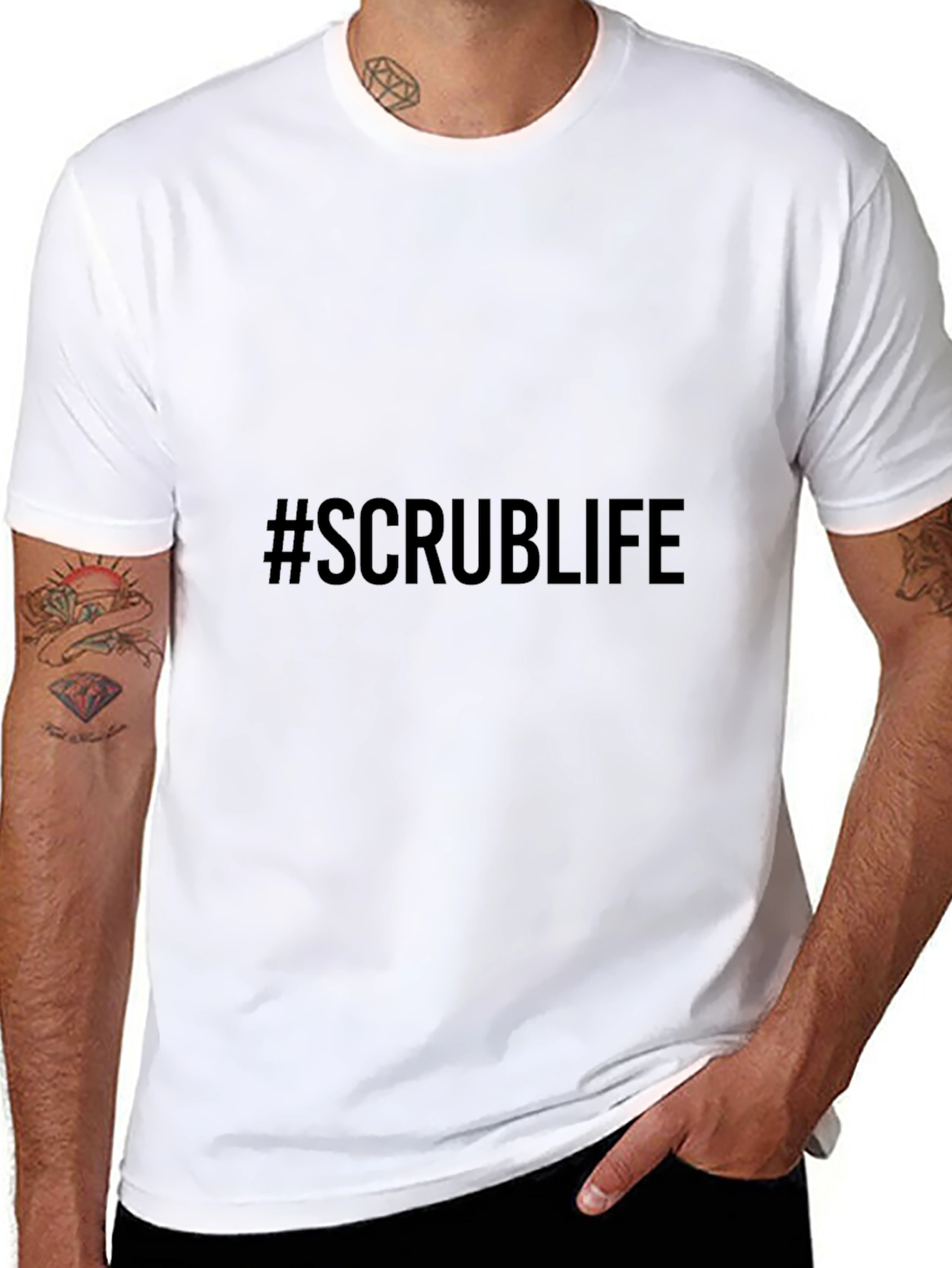 #ScrubLife Black T-Shirt - Comfortable & Stylish