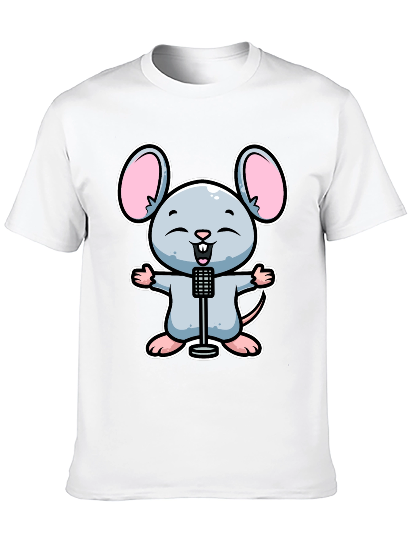 Cartoon Mouse Singer T-Shirt