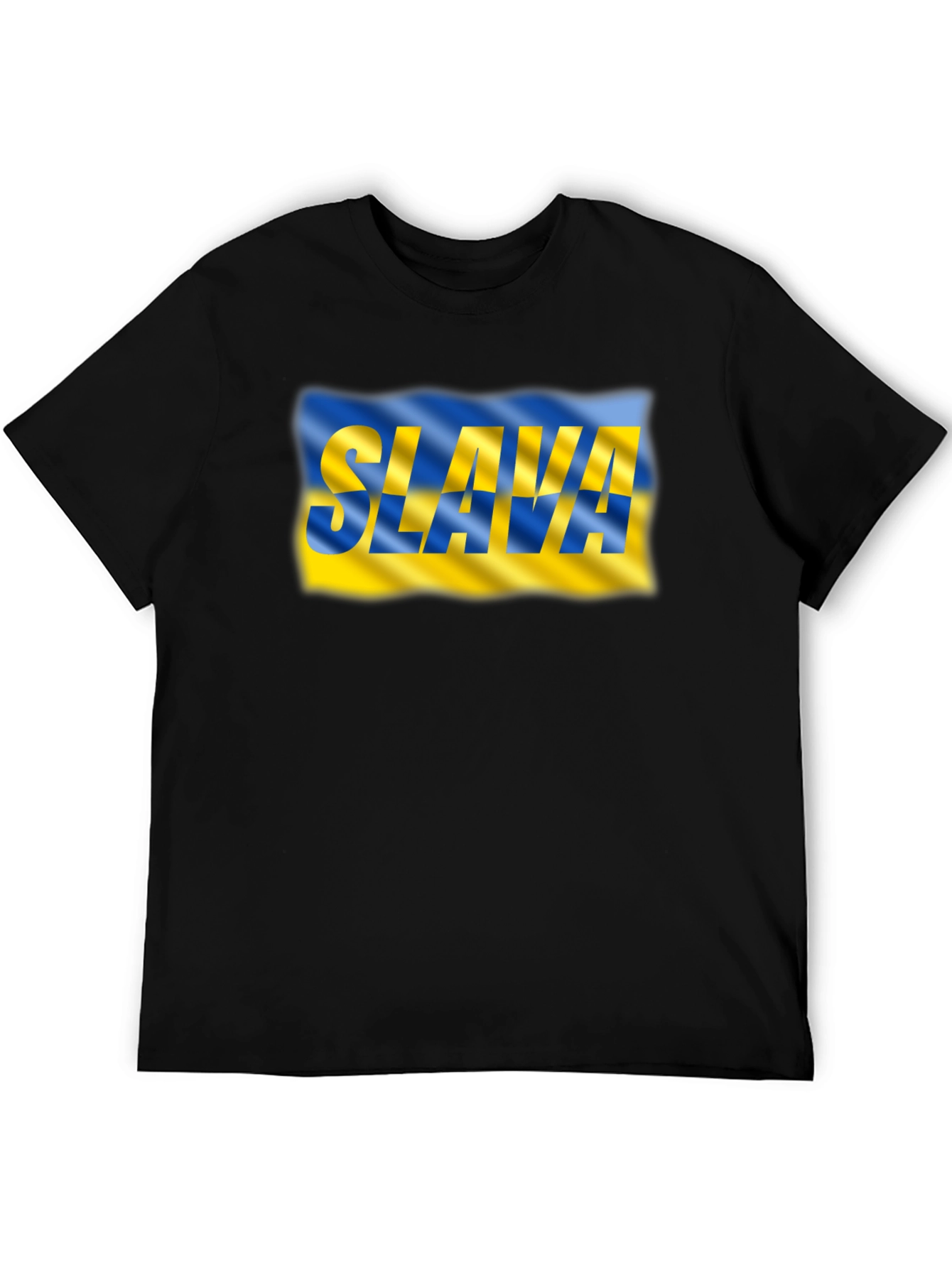 Slava Ukraine Graphic Tee - Patriotic Black T-Shirt