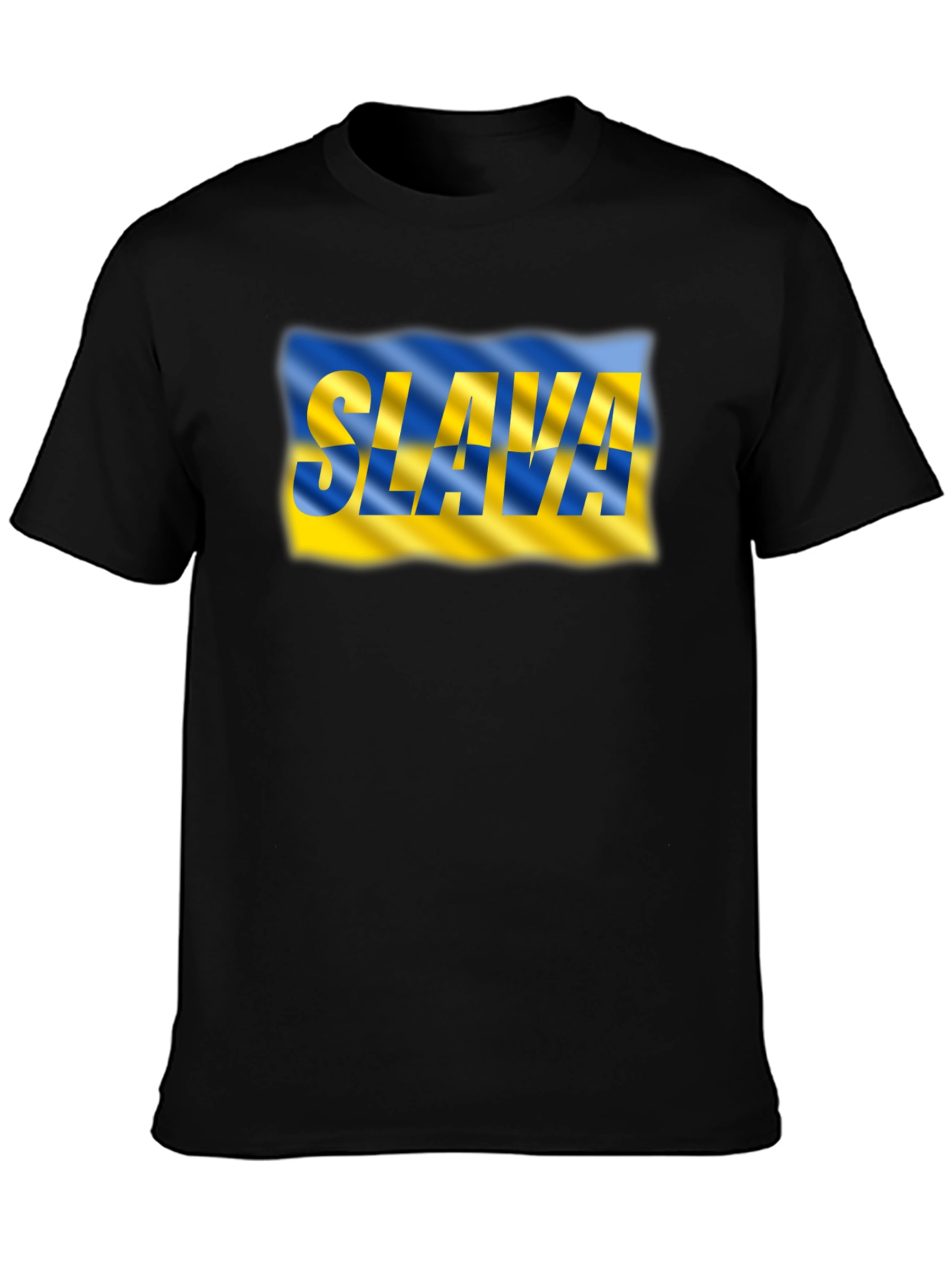 Slava Ukraine Graphic Tee - Patriotic Black T-Shirt