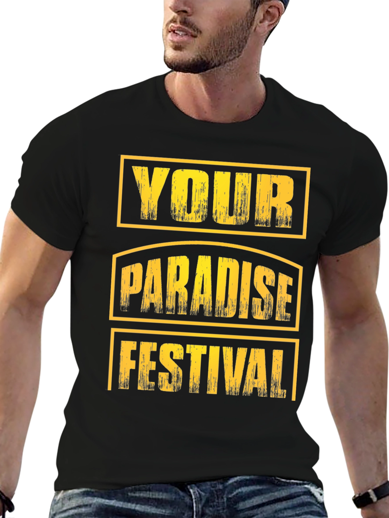 Your Paradise Festival Black Graphic Tee