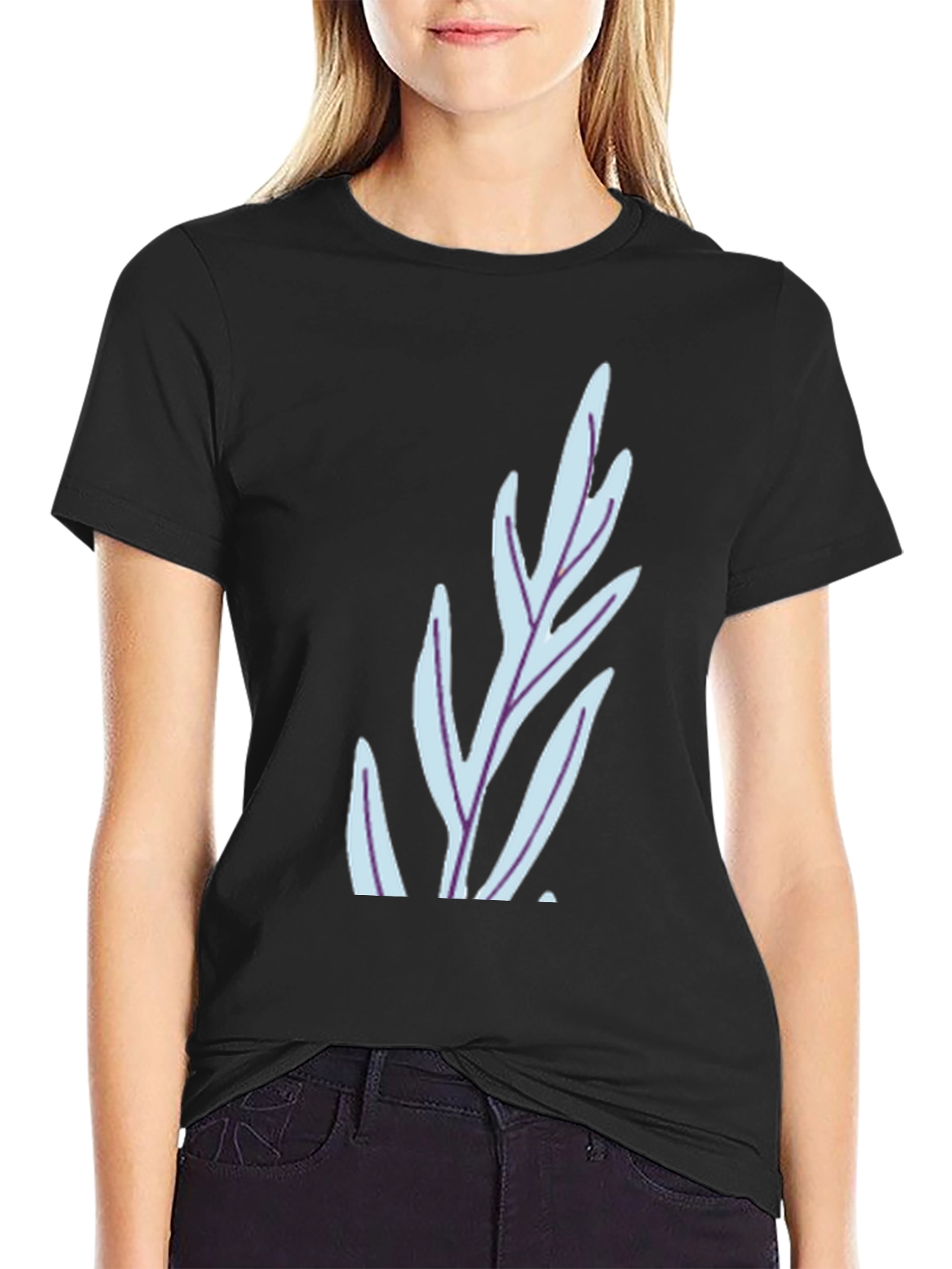 Leaf Graphic Black T-Shirt - Stylish Casual Wear