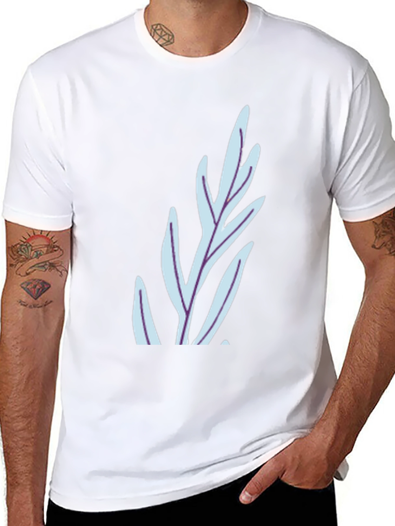 Leaf Graphic Black T-Shirt - Stylish Casual Wear