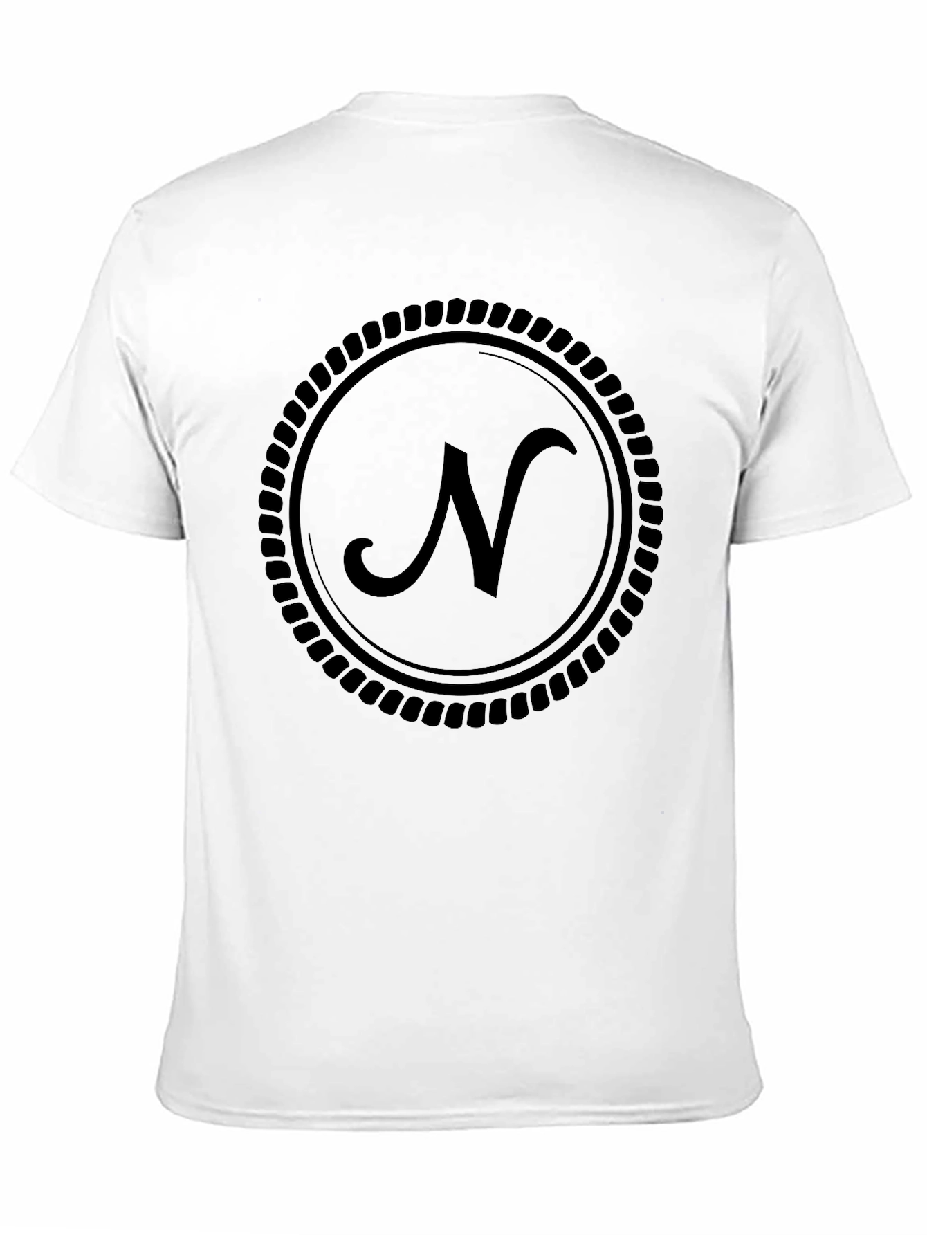 Black T-Shirt with Letter N Logo