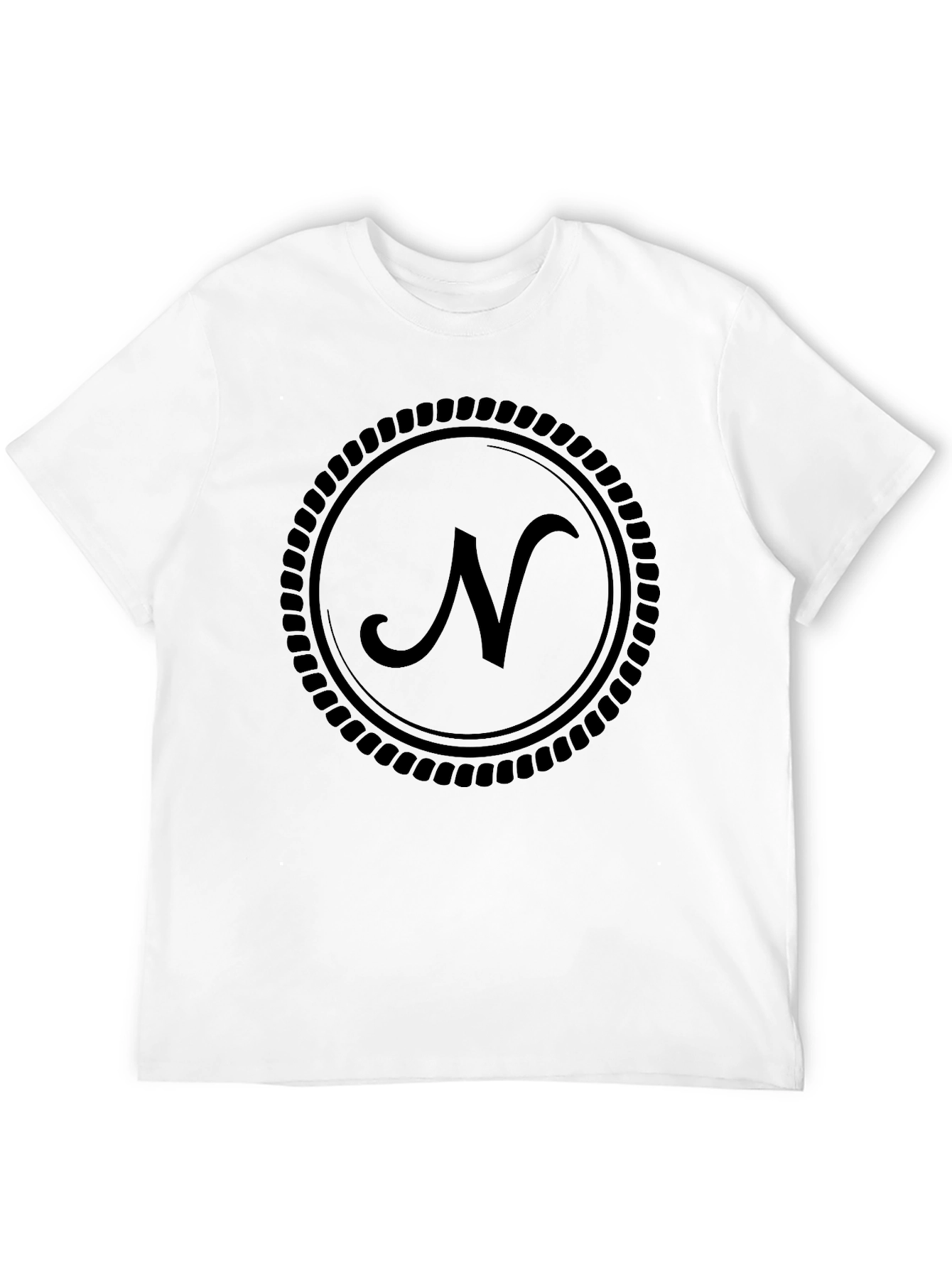 Black T-Shirt with Letter N Logo