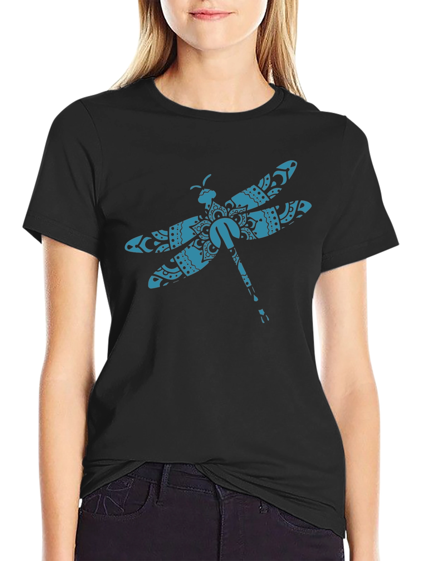 Dragonfly Graphic Tee - Black