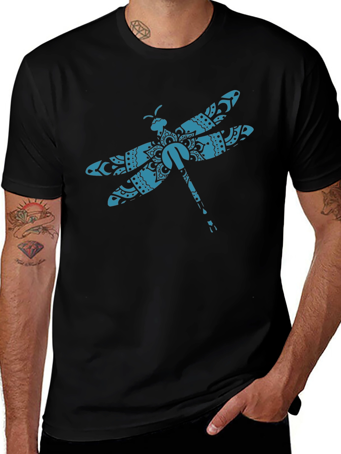 Dragonfly Graphic Tee - Black