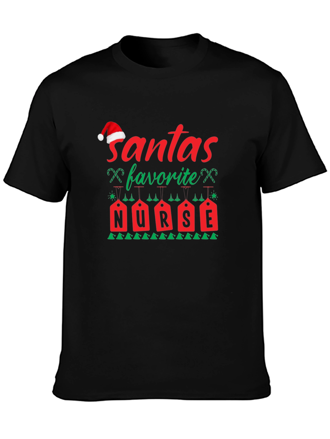 Santas Favorite Nurse Christmas T-Shirt