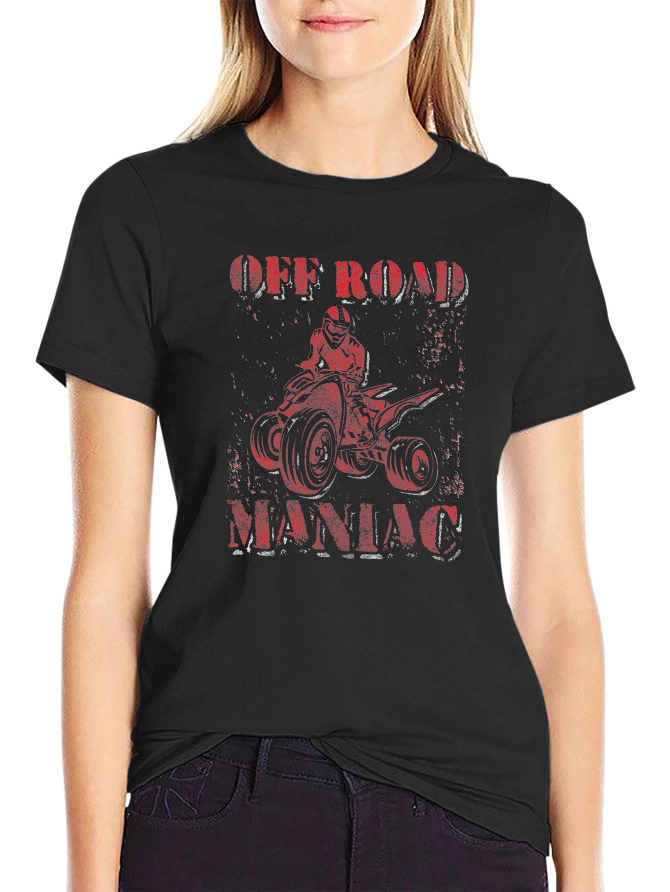 Off Road Maniac Black Graphic T-Shirt