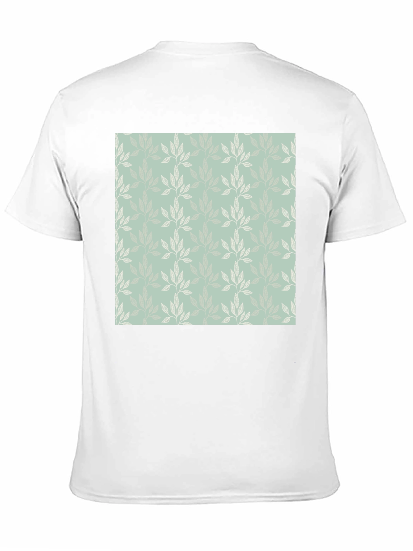 Leaf Pattern Graphic Black T-Shirt