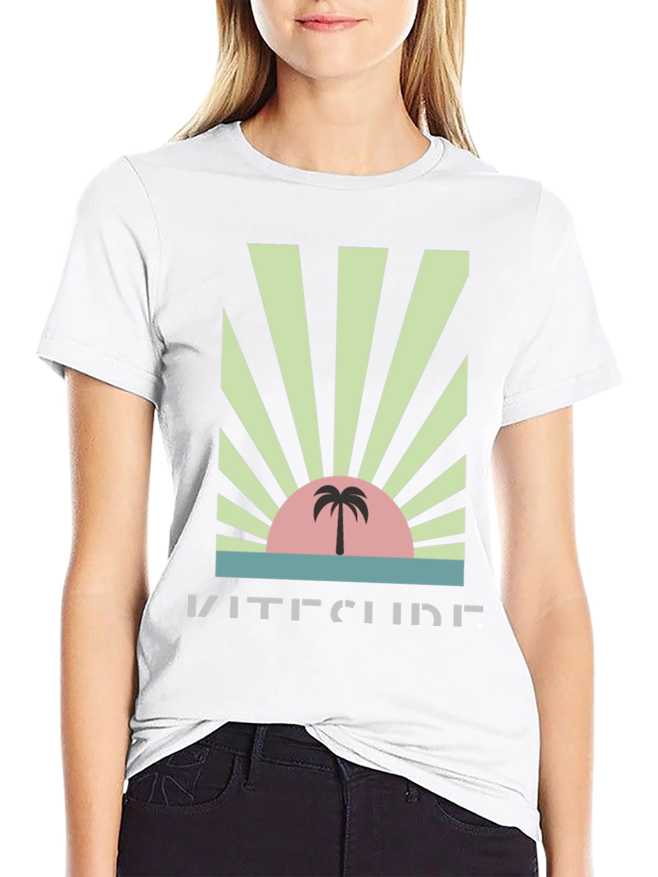 Kitesurf Palm Sunset Graphic Tee