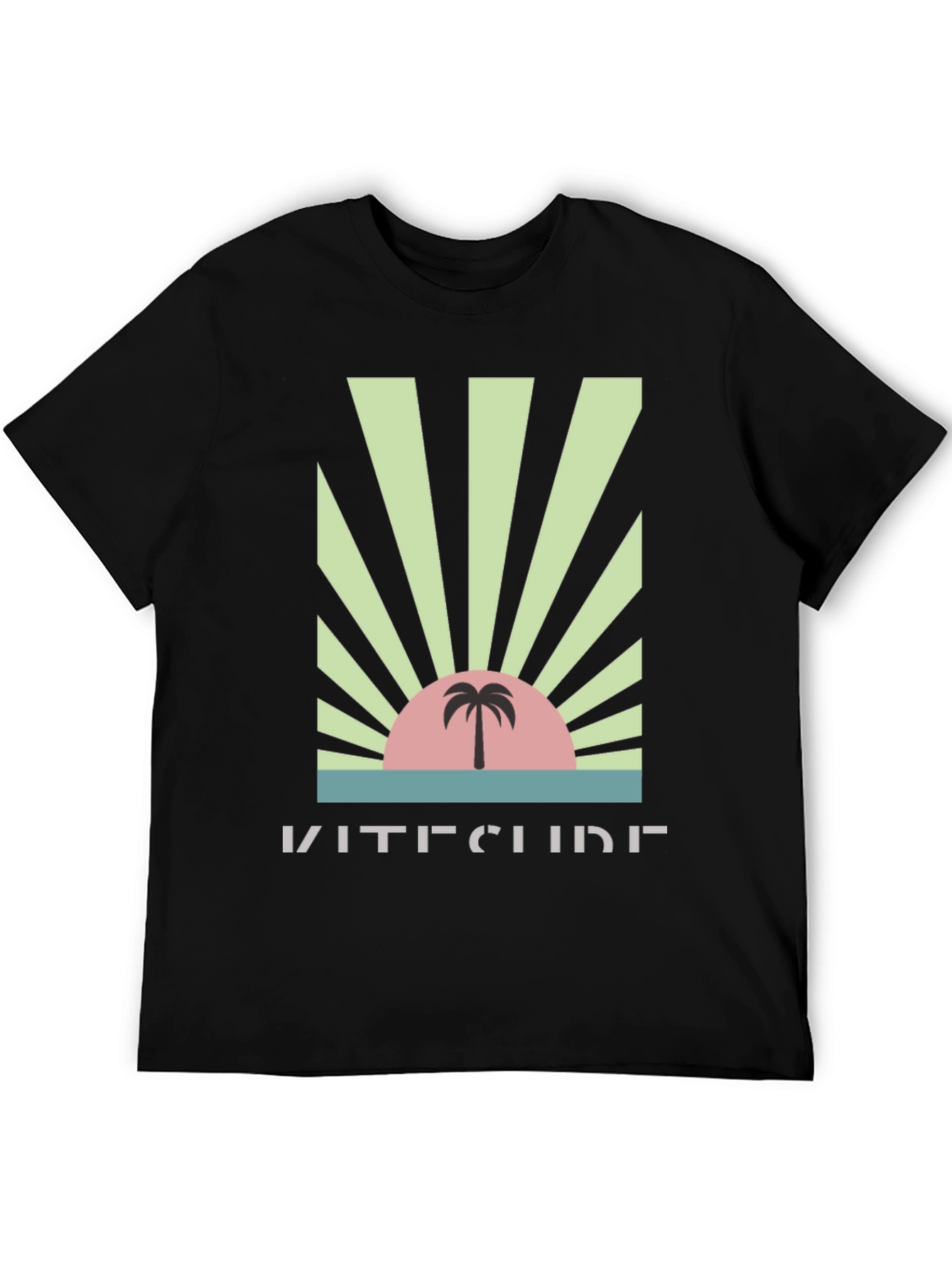Kitesurf Palm Sunset Graphic Tee