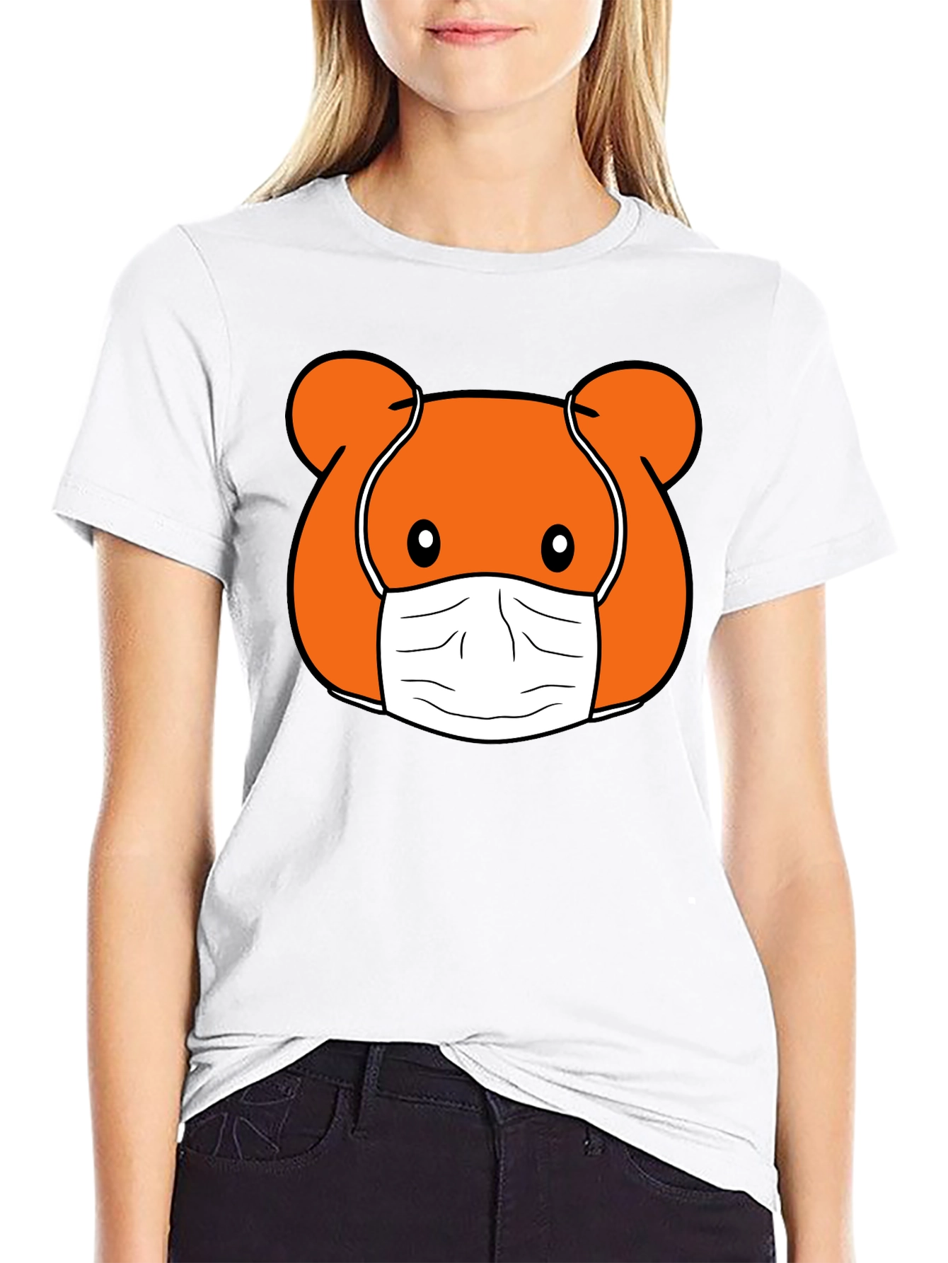 Masked Cartoon Bear T-Shirt - Stylish and Fun