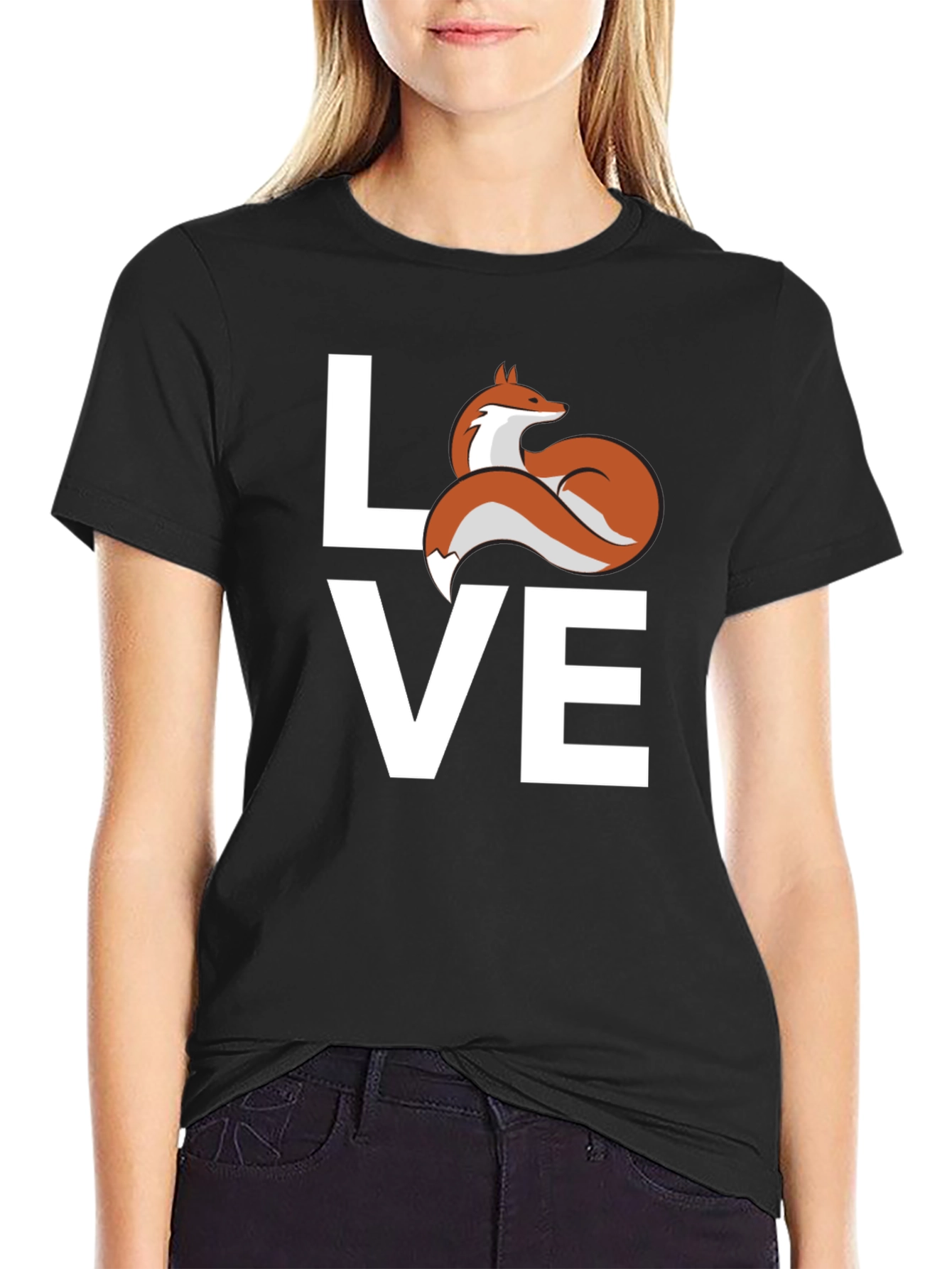 Love Fox Graphic T-Shirt - Cute Animal Tee