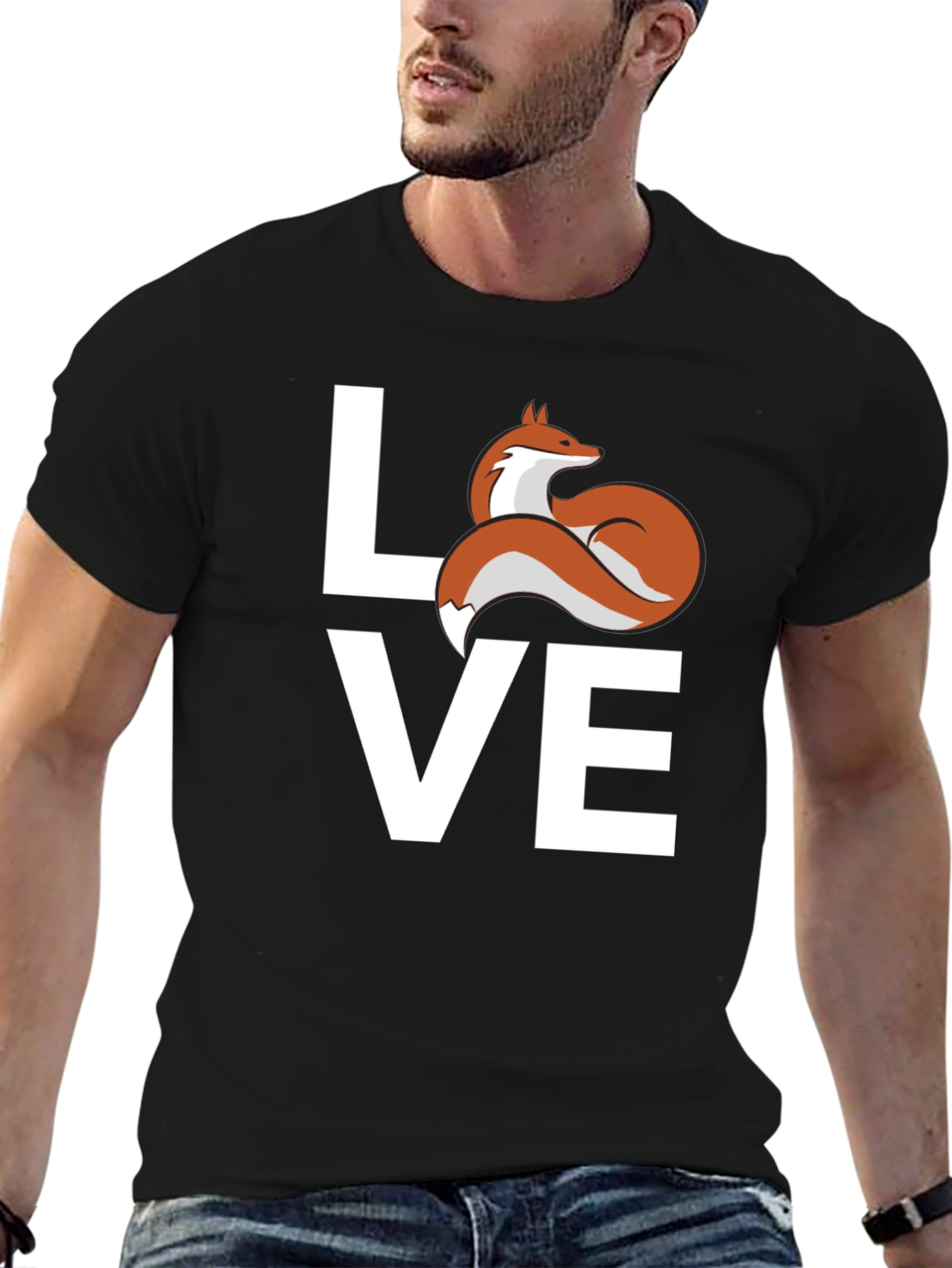 Love Fox Graphic T-Shirt - Cute Animal Tee