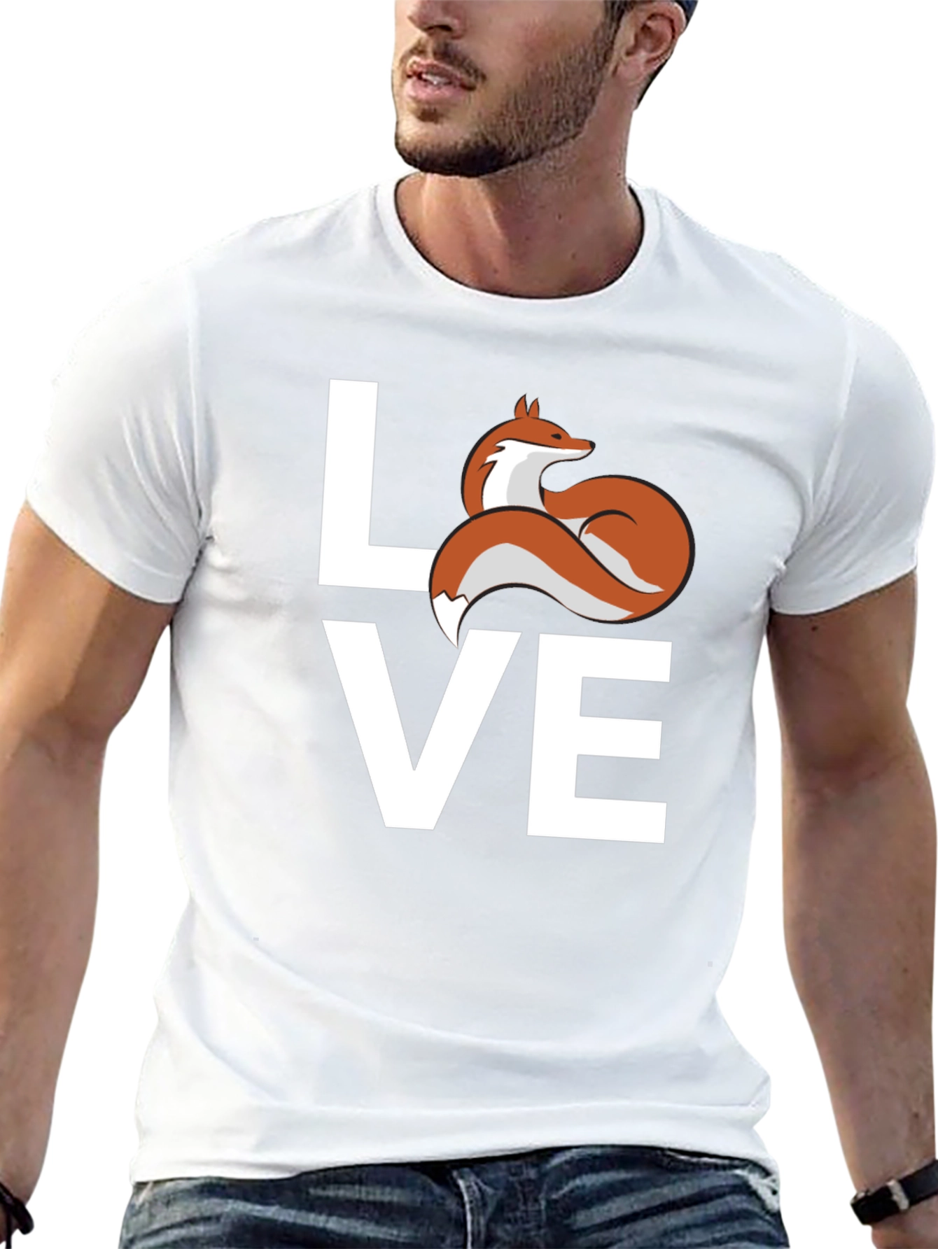 Love Fox Graphic T-Shirt - Cute Animal Tee