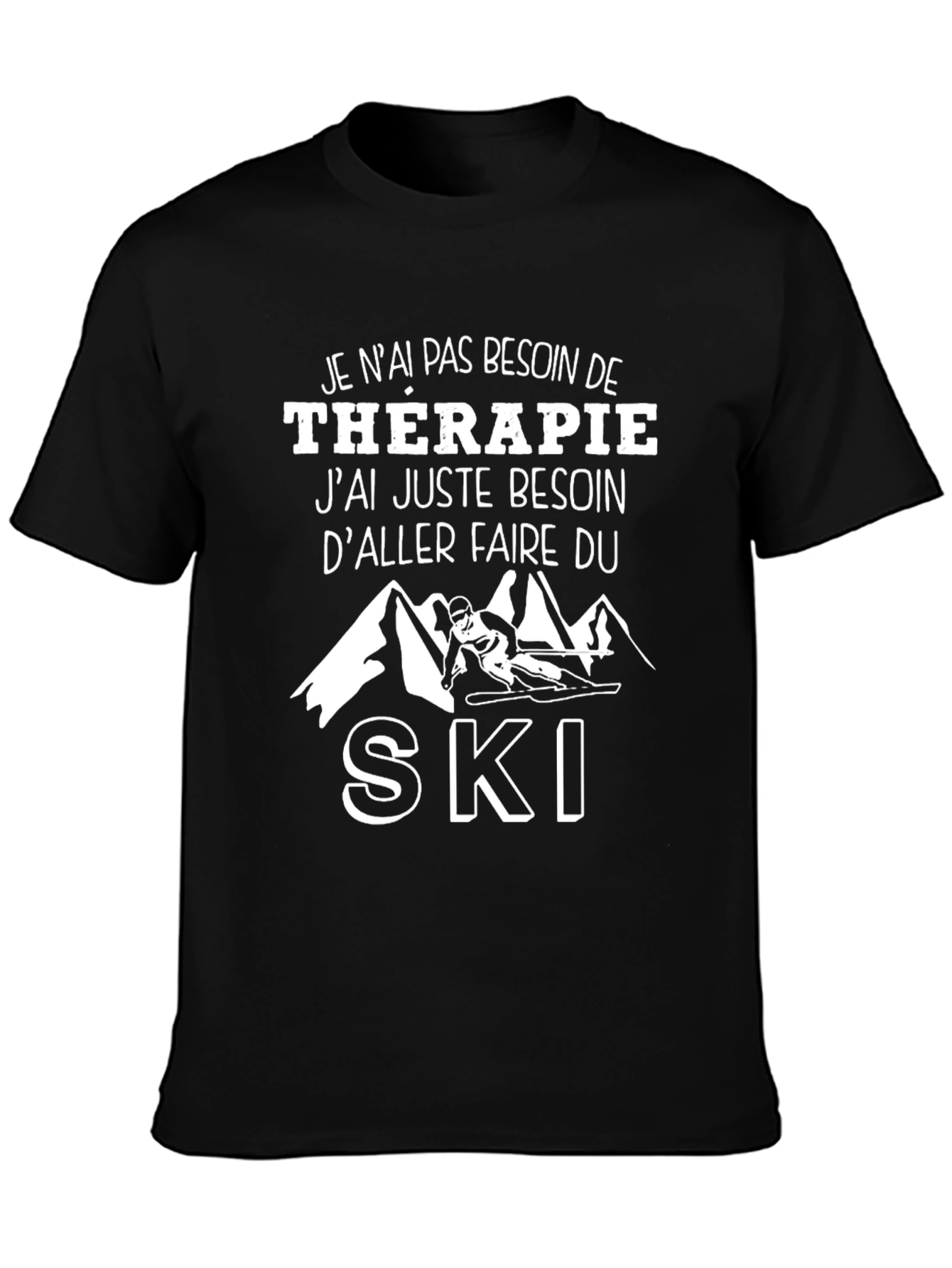 Funny Ski Therapy T-Shirt