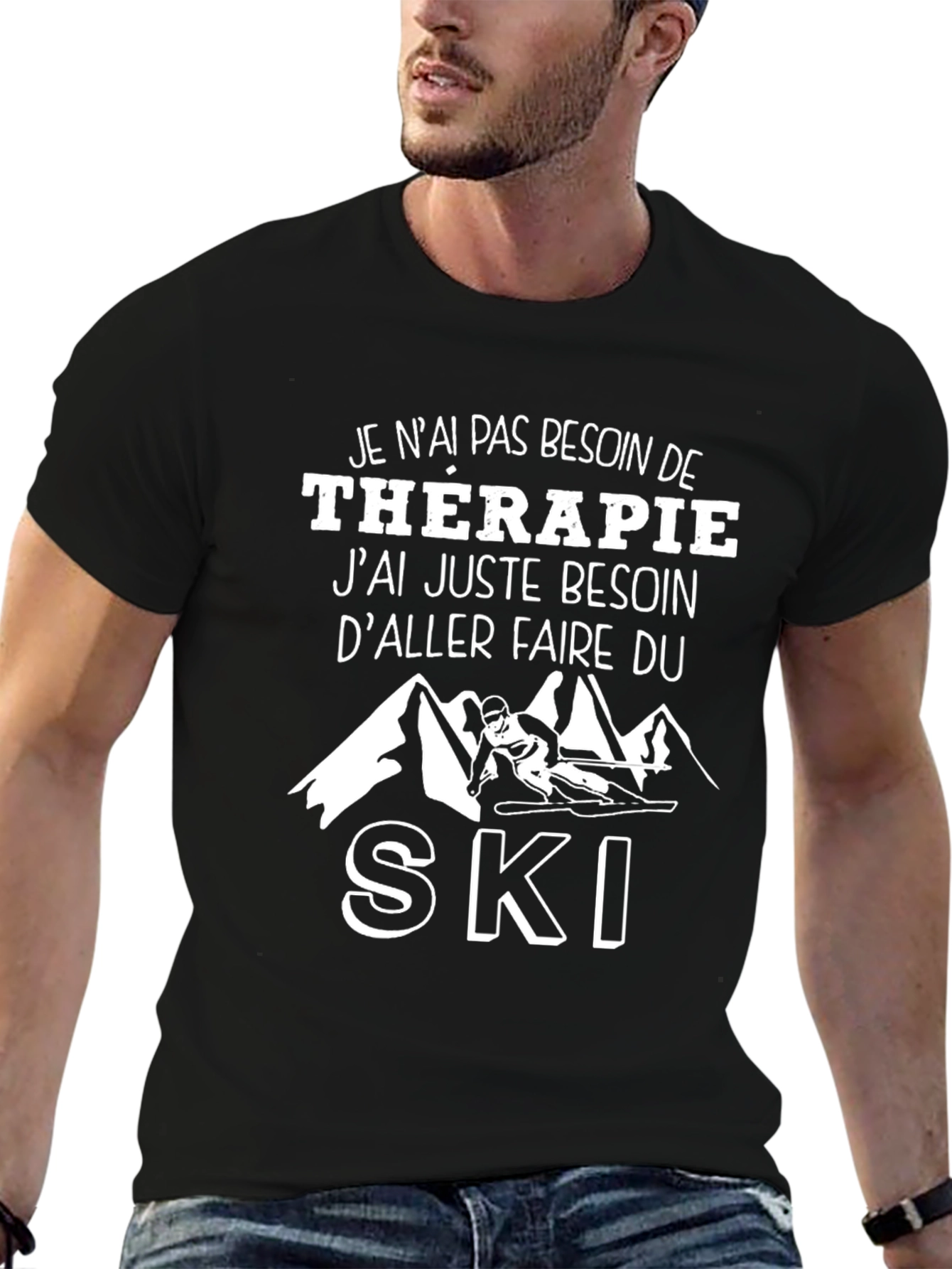 Funny Ski Therapy T-Shirt