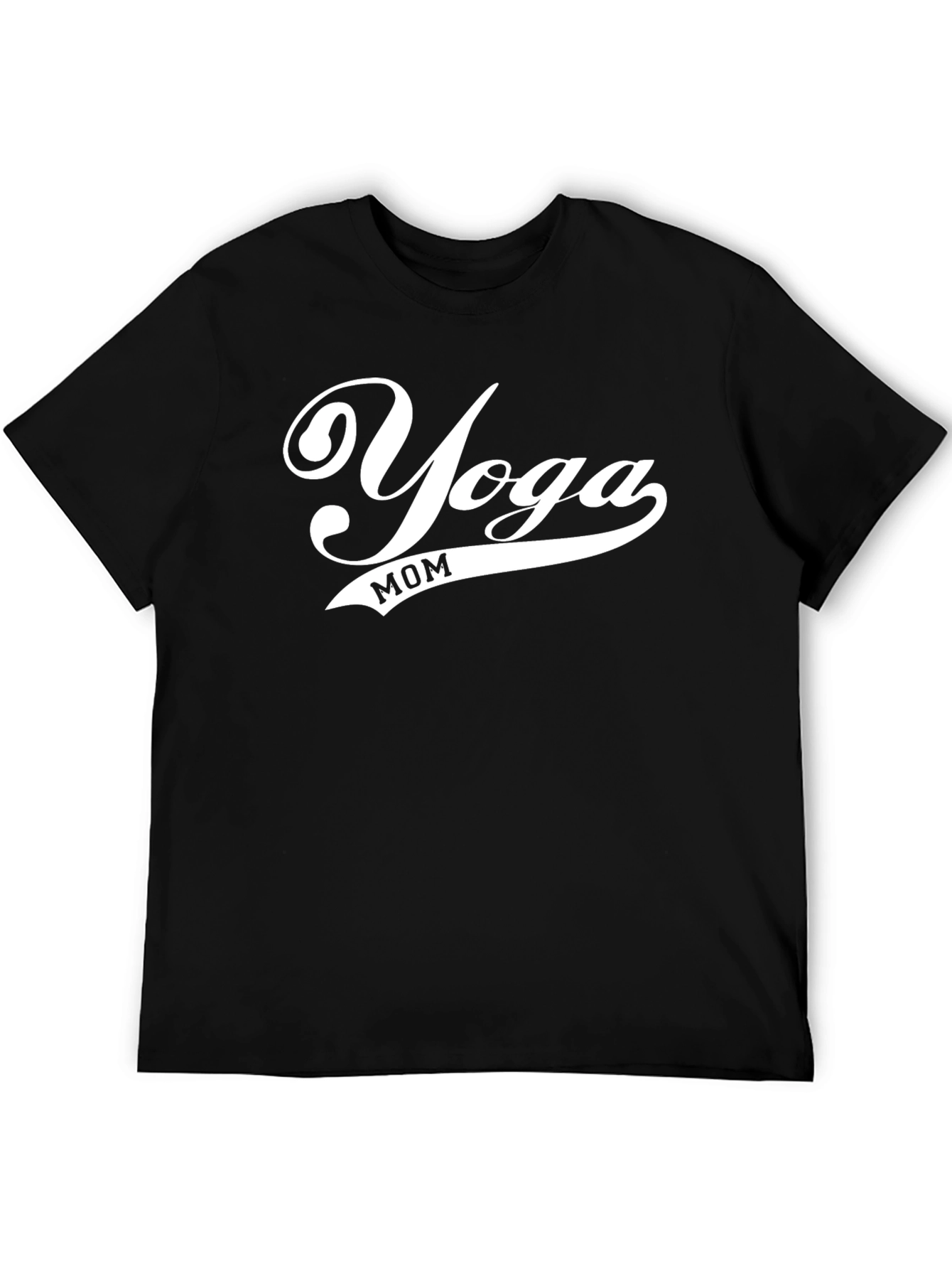 Yoga Mom Graphic Tee - Black Cotton T-Shirt
