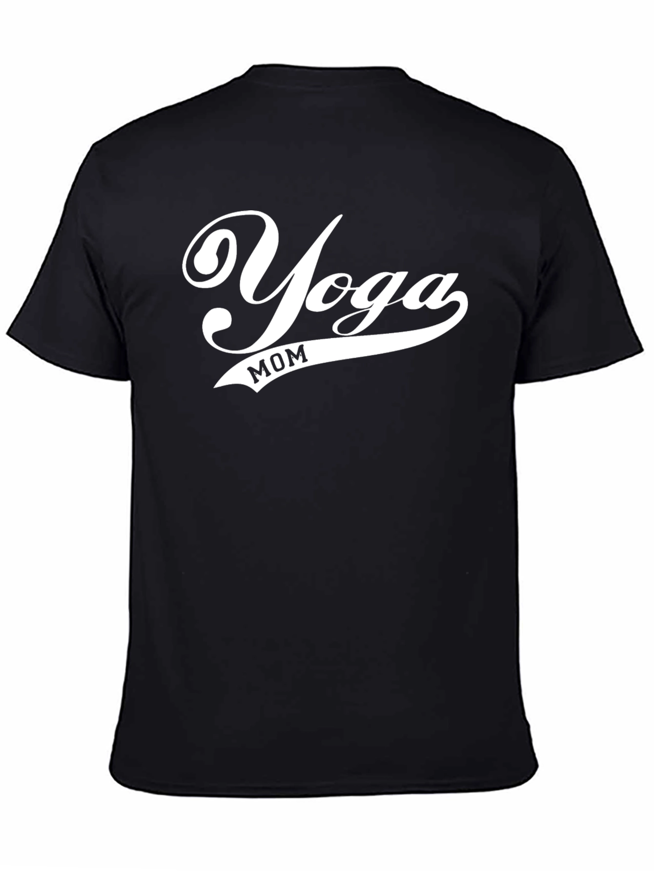 Yoga Mom Graphic Tee - Black Cotton T-Shirt