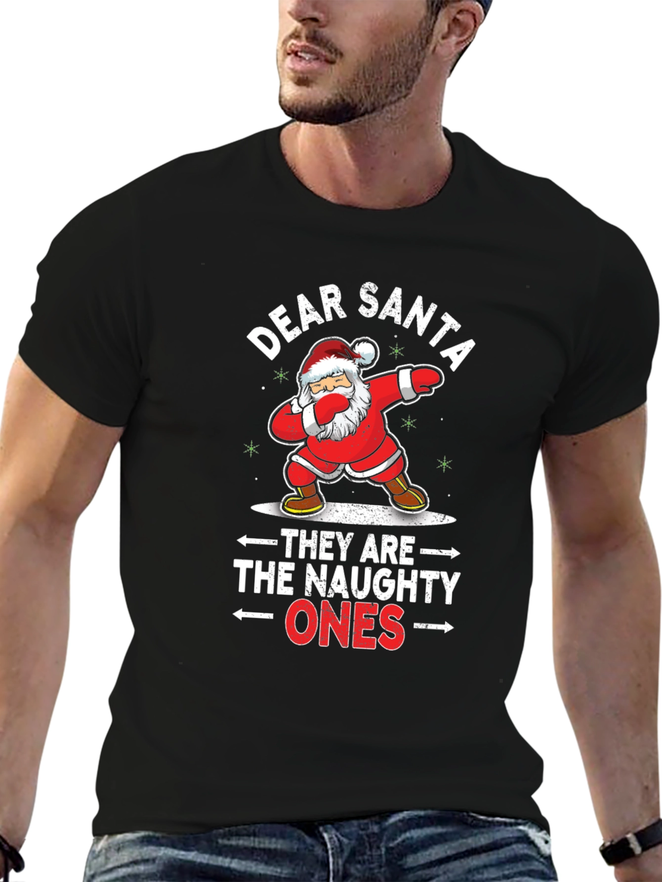 Dear Santa Naughty Ones Christmas T-Shirt