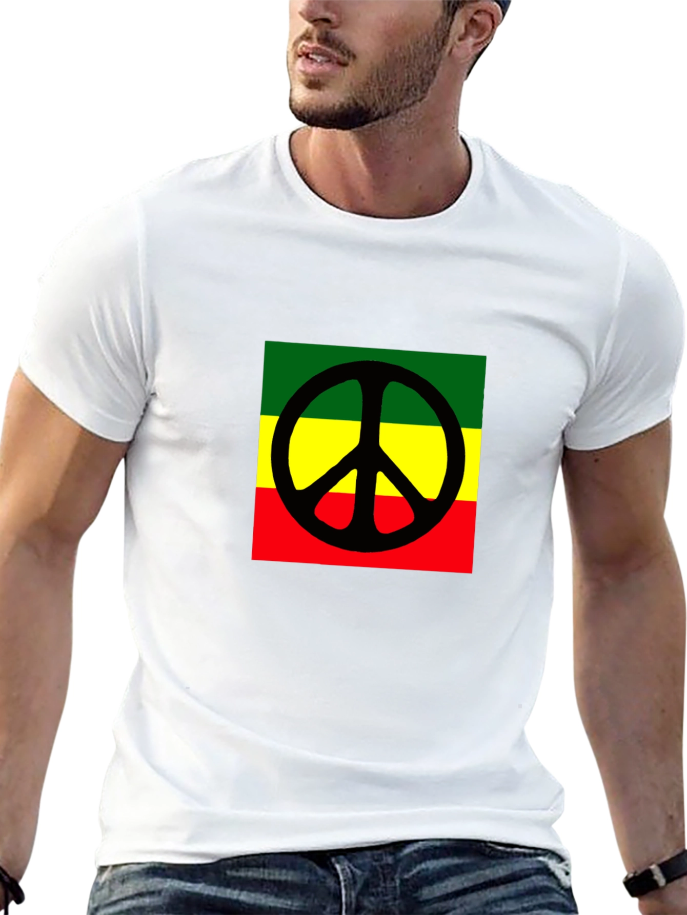 Rasta Peace Sign Graphic Tee