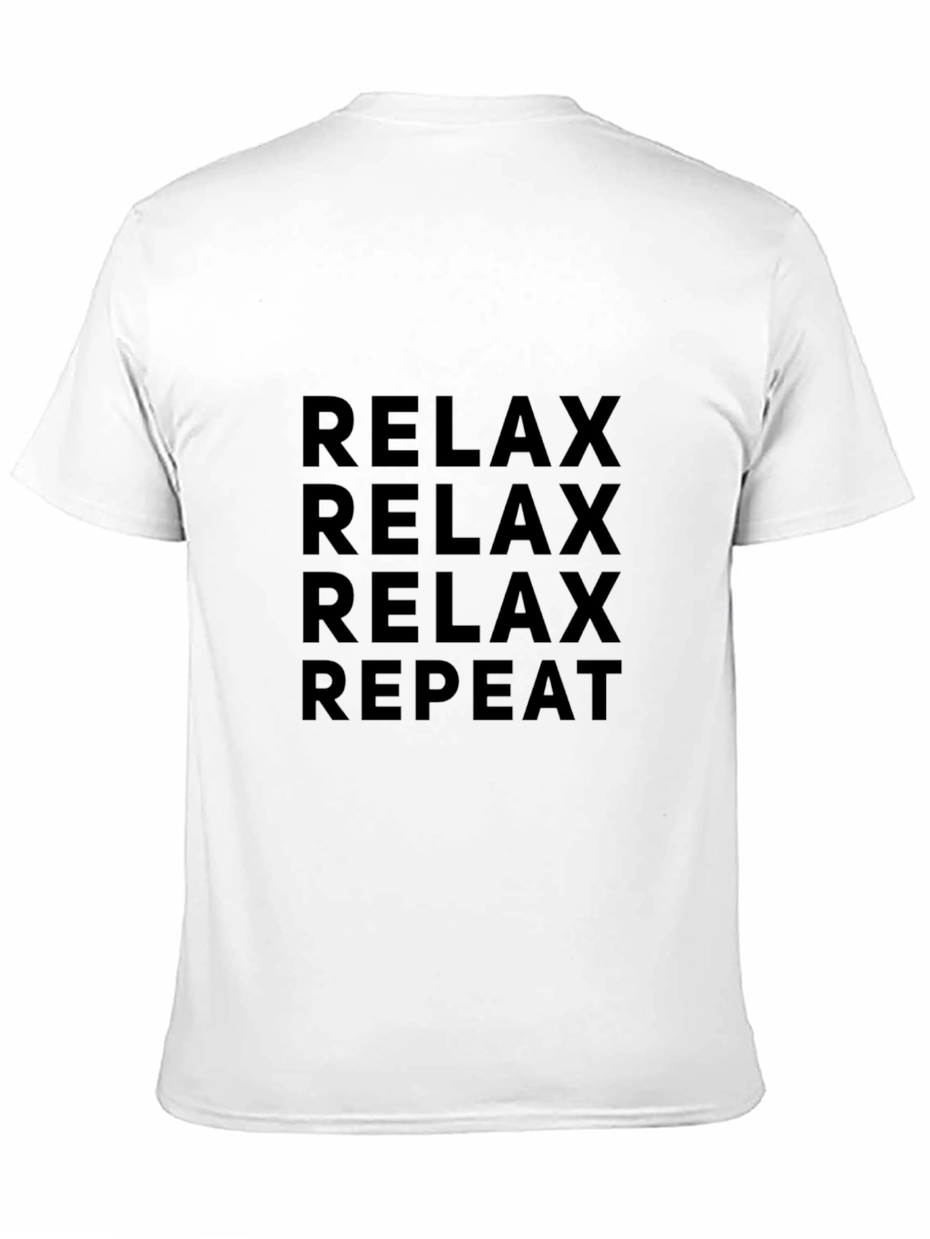Relax Repeat Black T-Shirt