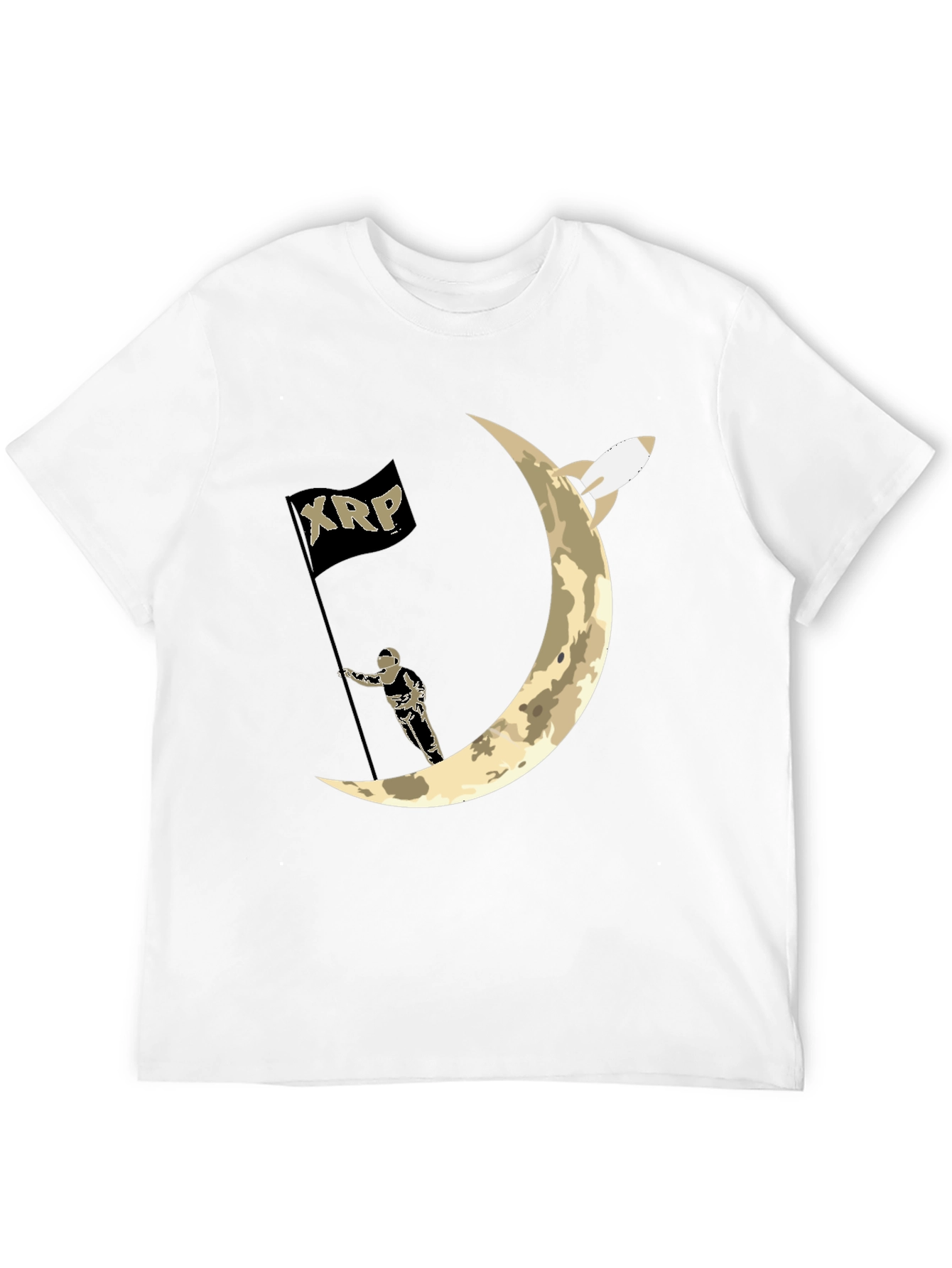 XRP Moon Astronaut Black T-Shirt