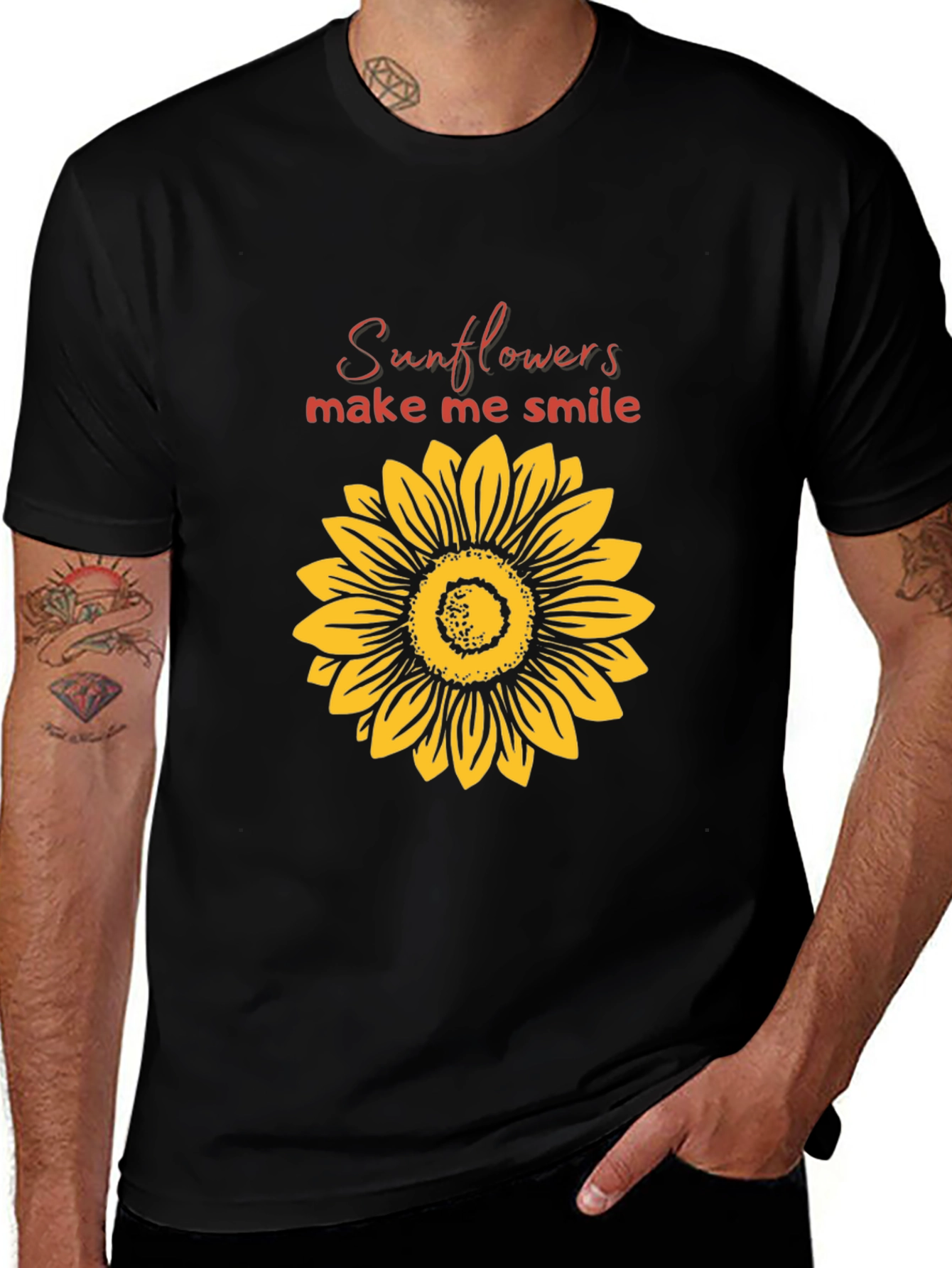 Sunflower Graphic T-Shirt - Make Me Smile Tee