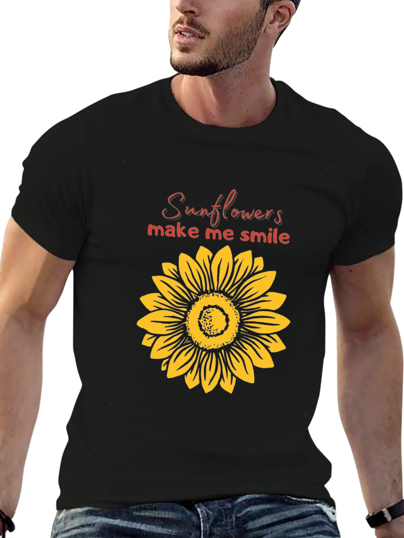 Sunflower Graphic T-Shirt - Make Me Smile Tee