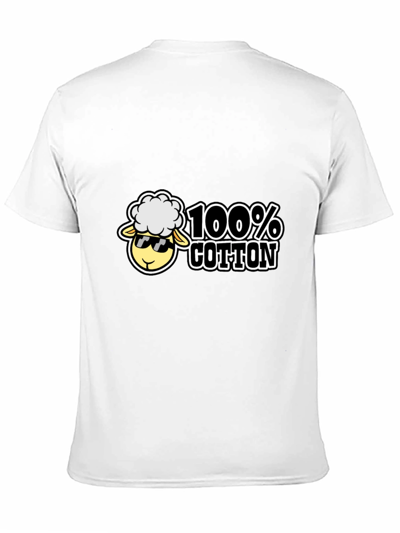 100% Cotton Sheep Graphic Black Tee