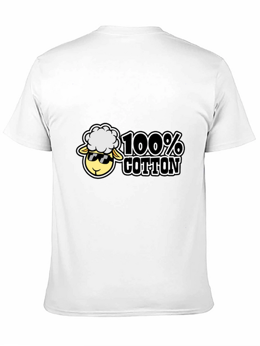 100% Cotton Sheep Graphic Black Tee