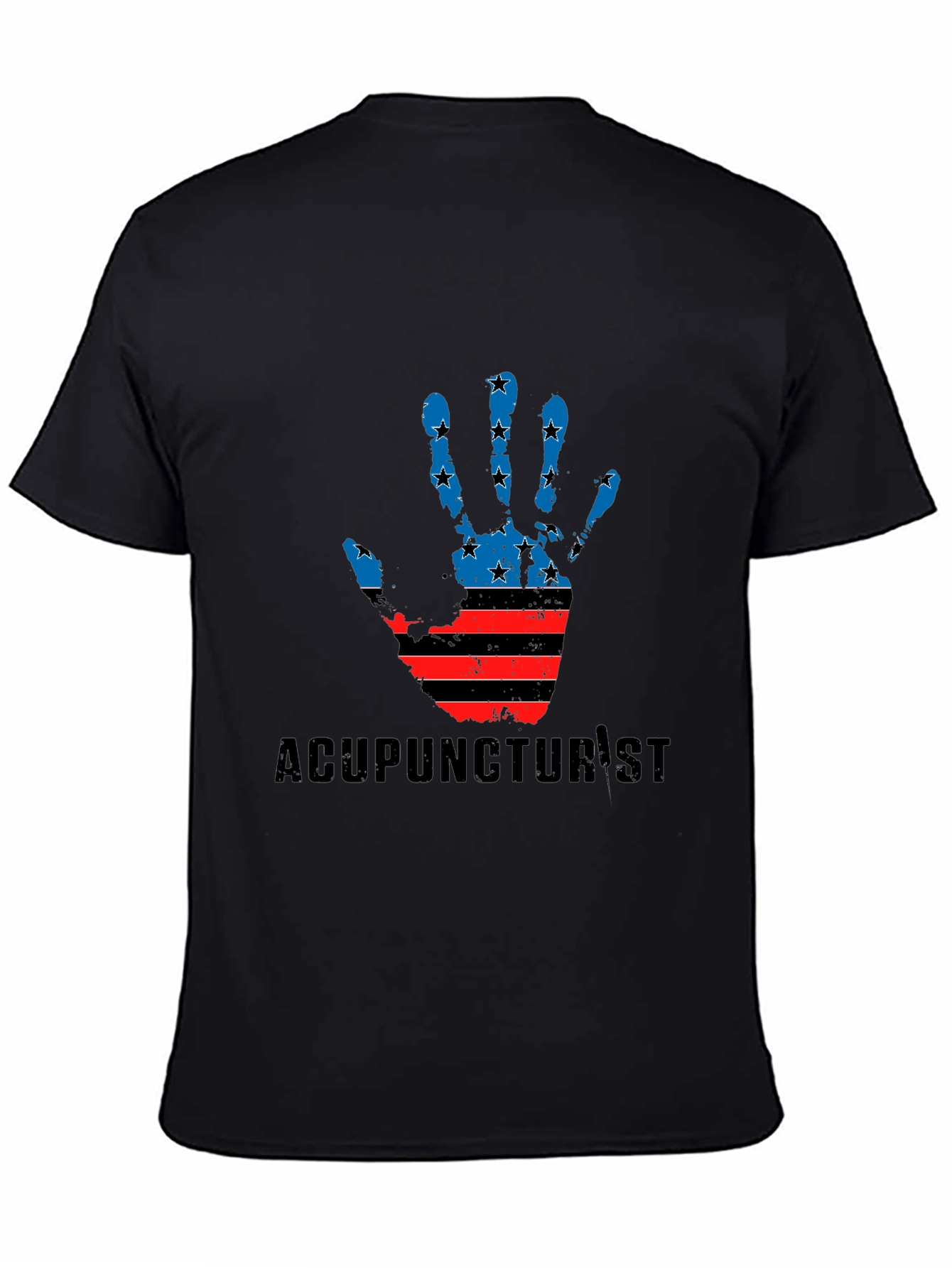 Acupuncturist American Flag Hand T-Shirt