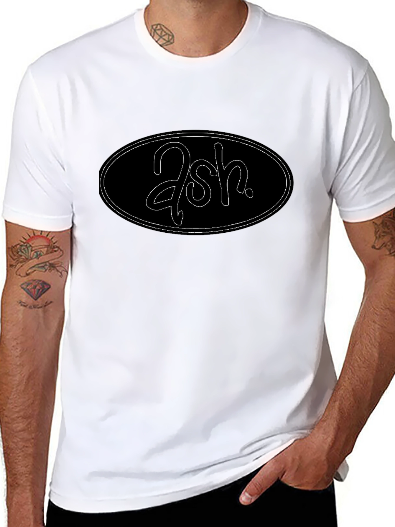 Ash Logo Black T-Shirt