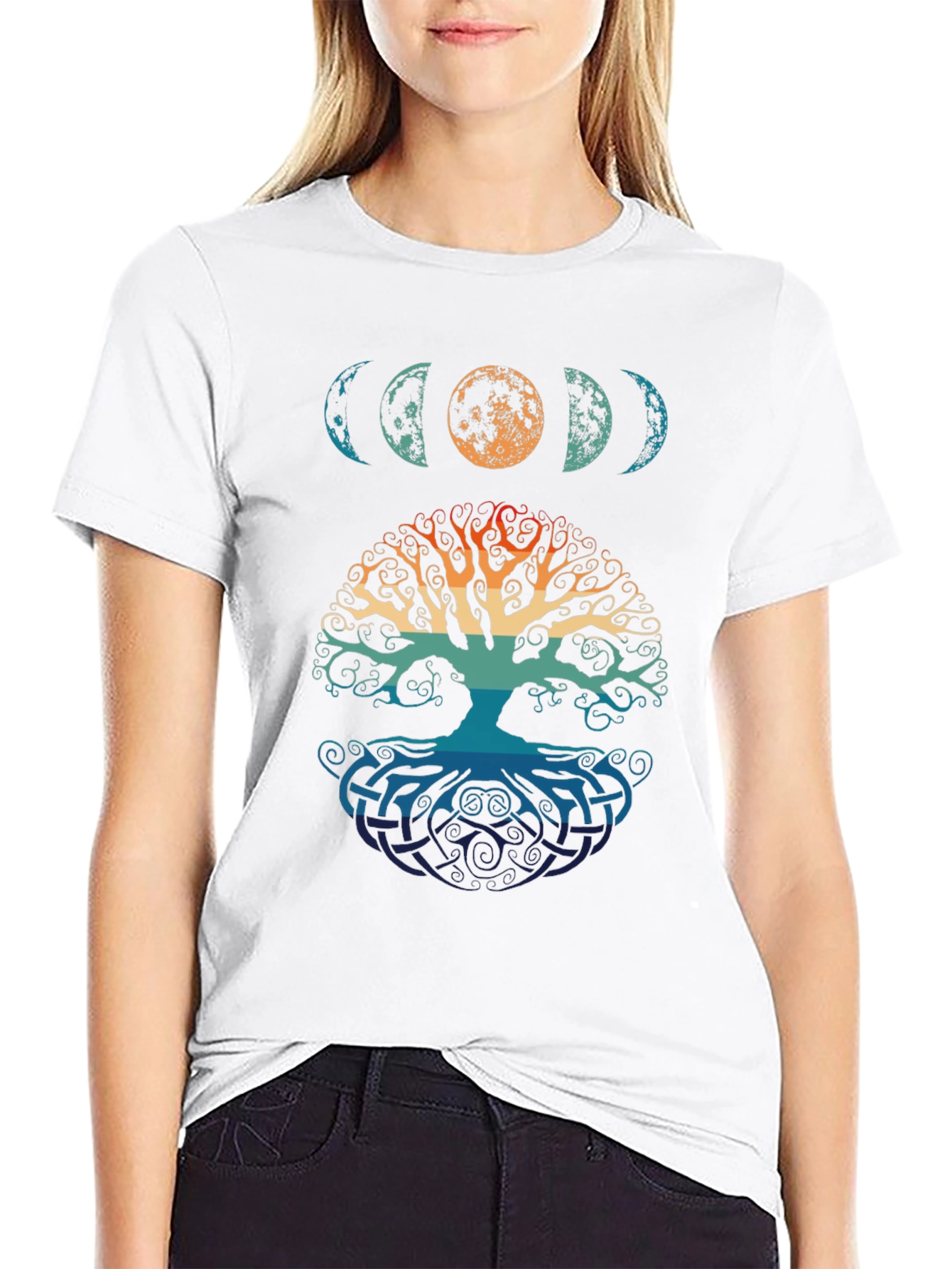 Lunar Tree of Life Graphic Tee - Black