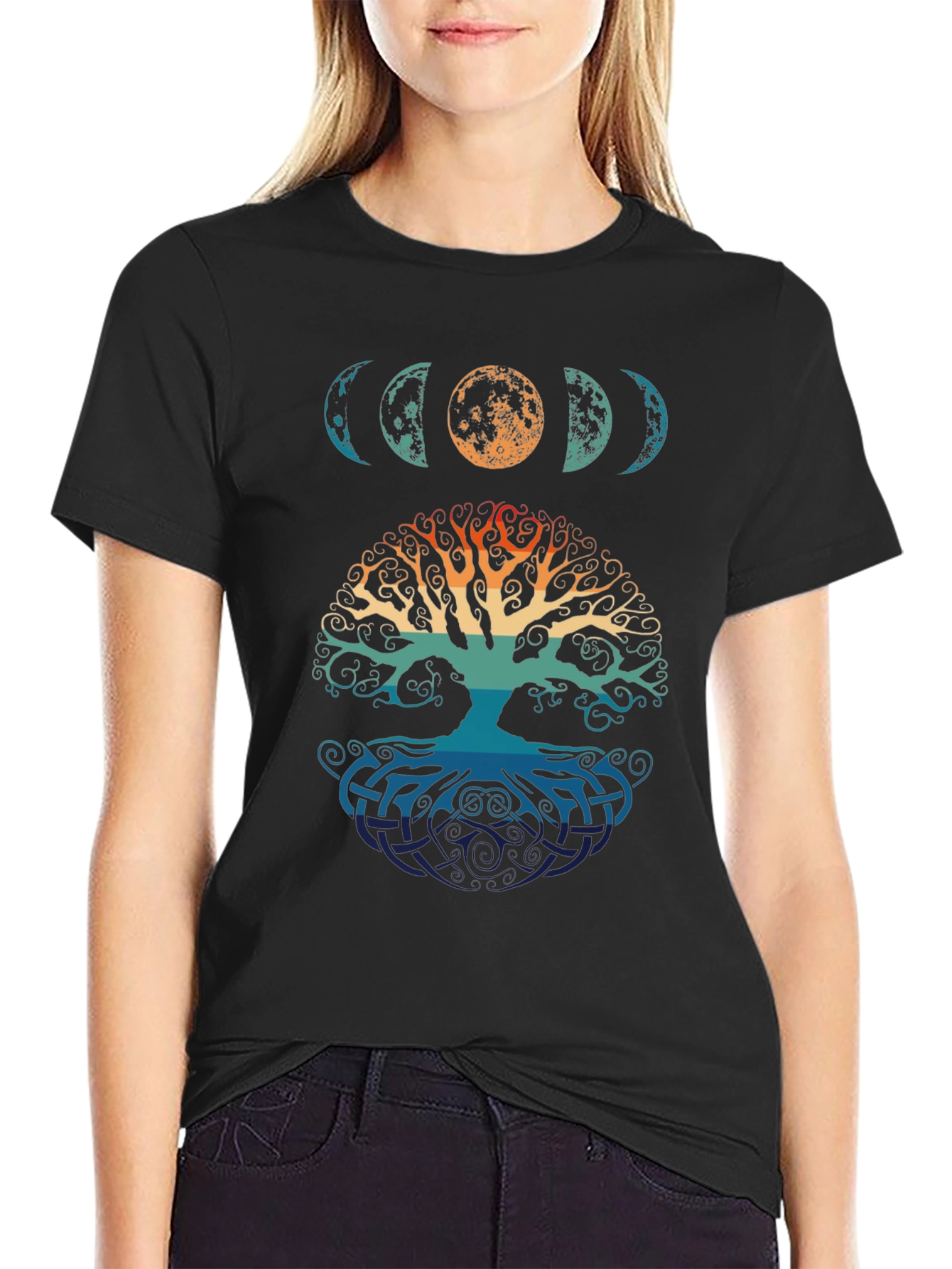 Lunar Tree of Life Graphic Tee - Black