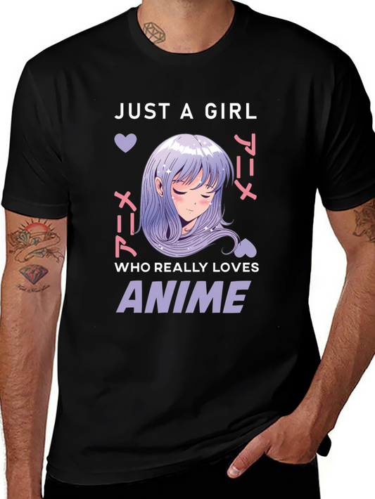 Anime Lover T-Shirt - Just a Girl Who Loves Anime