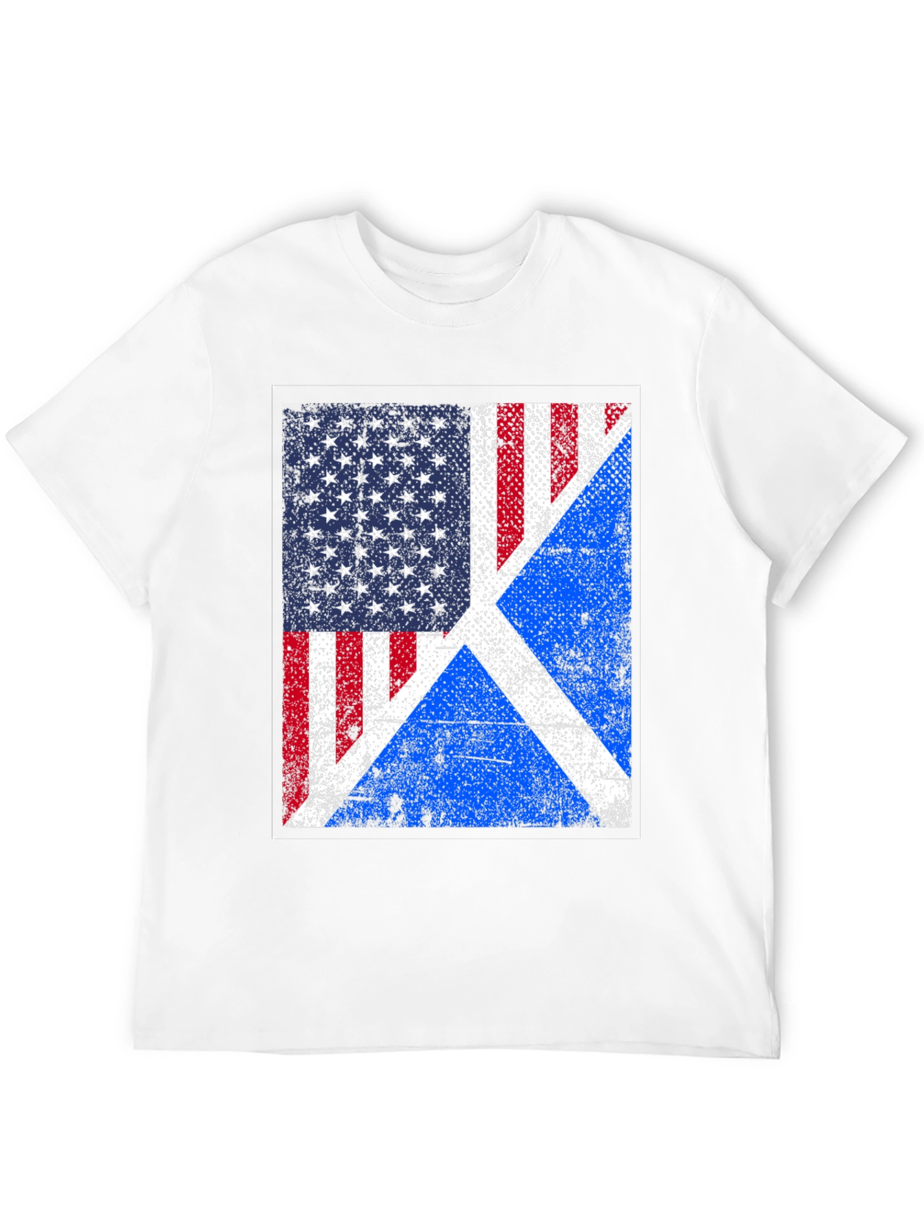 USA Scotland Flag Graphic T-Shirt
