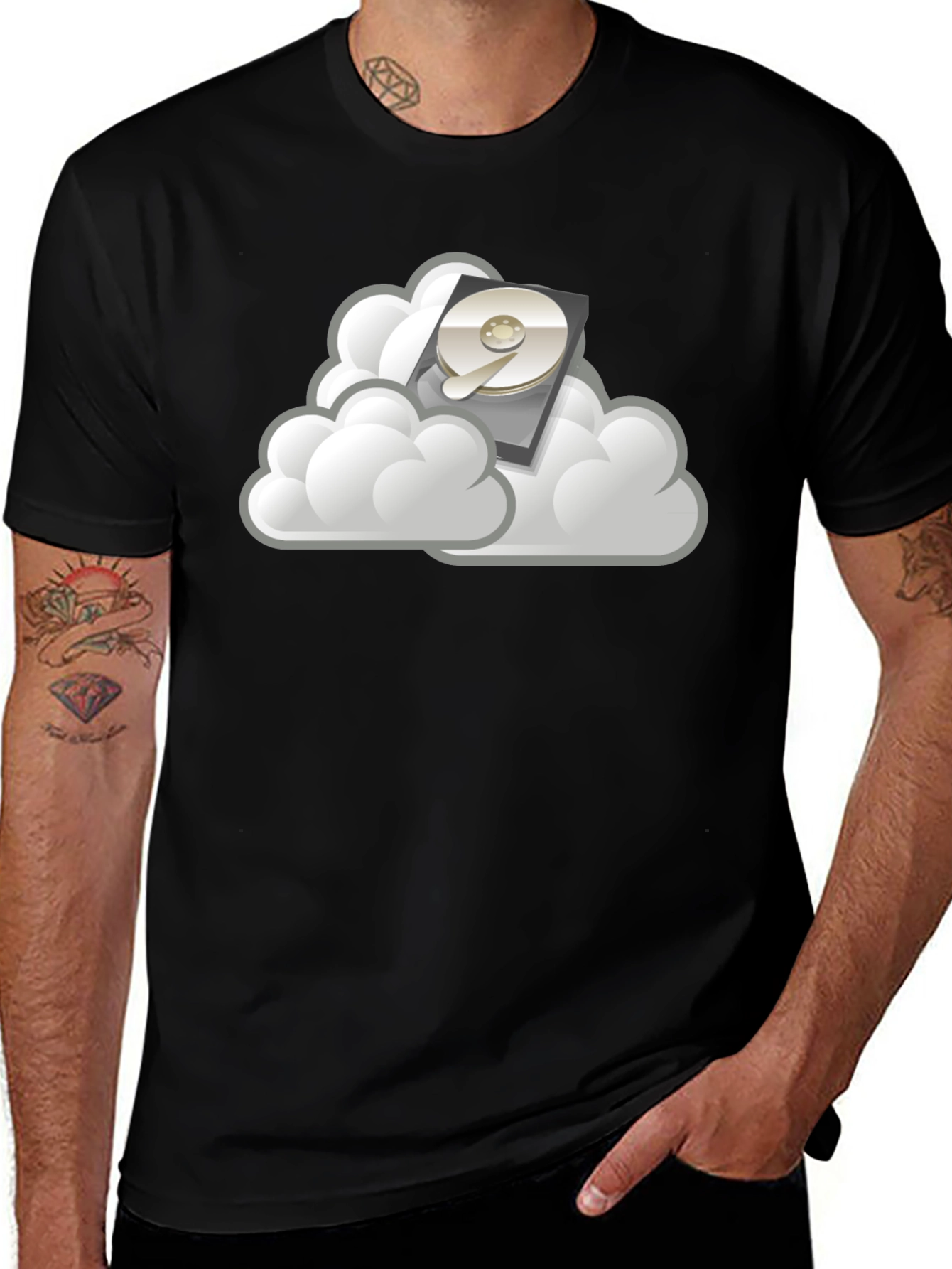 Cloud Data Storage Graphic T-Shirt