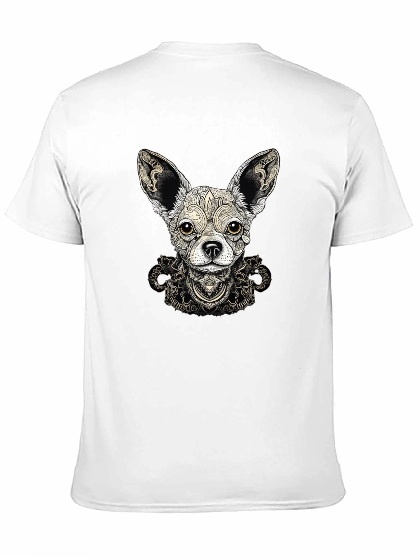 Chihuahua Art Print Black T-Shirt