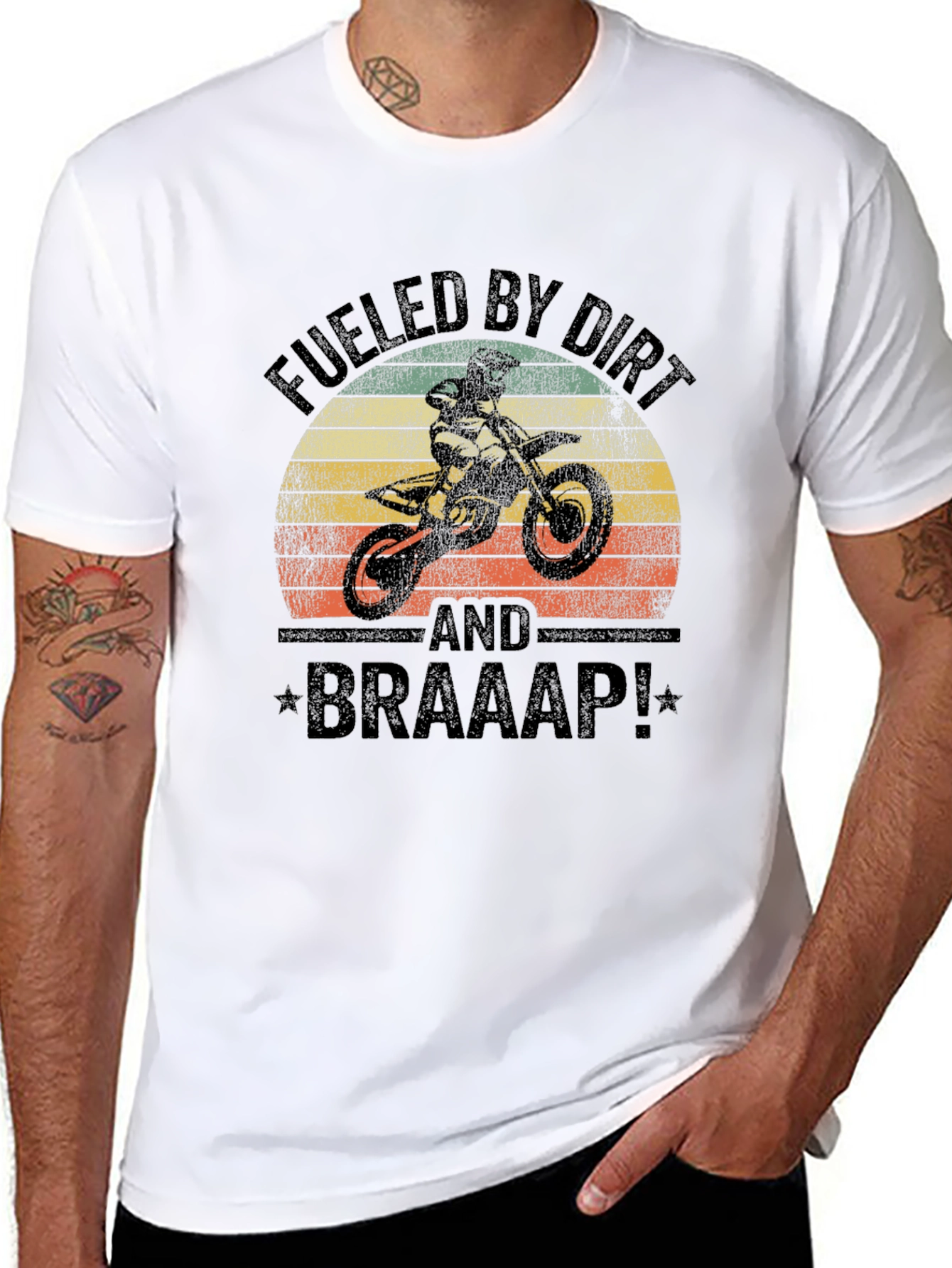 Fueled By Dirt T-Shirt - Motocross Braaap!
