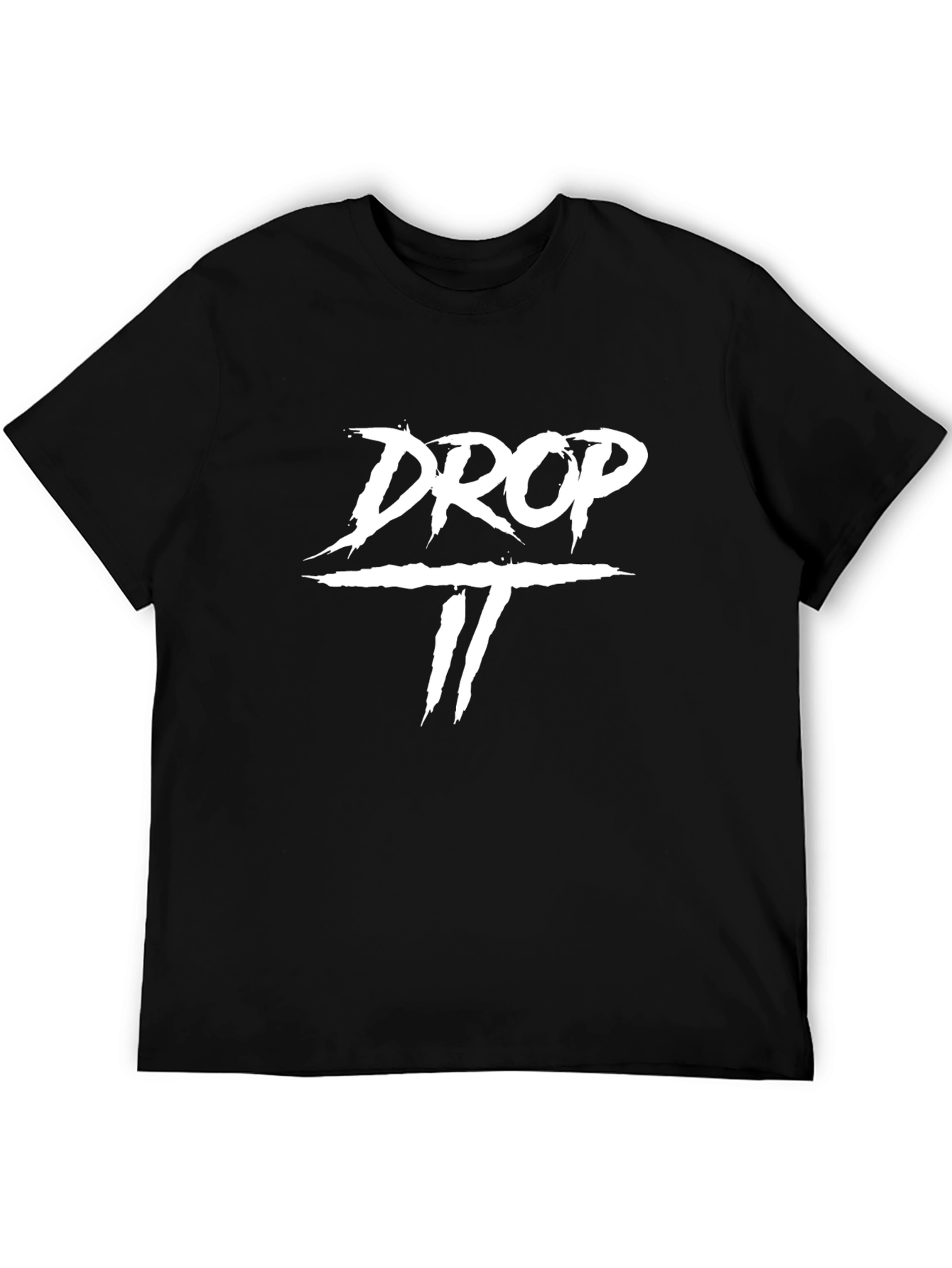 Drop It Graphic Tee - Mens Black Cotton T-Shirt