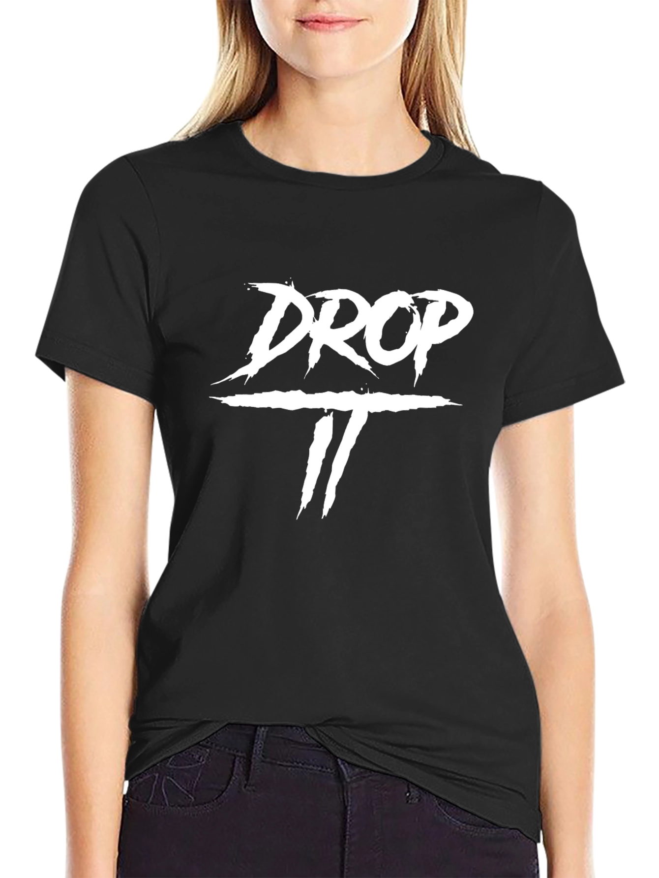 Drop It Graphic Tee - Mens Black Cotton T-Shirt